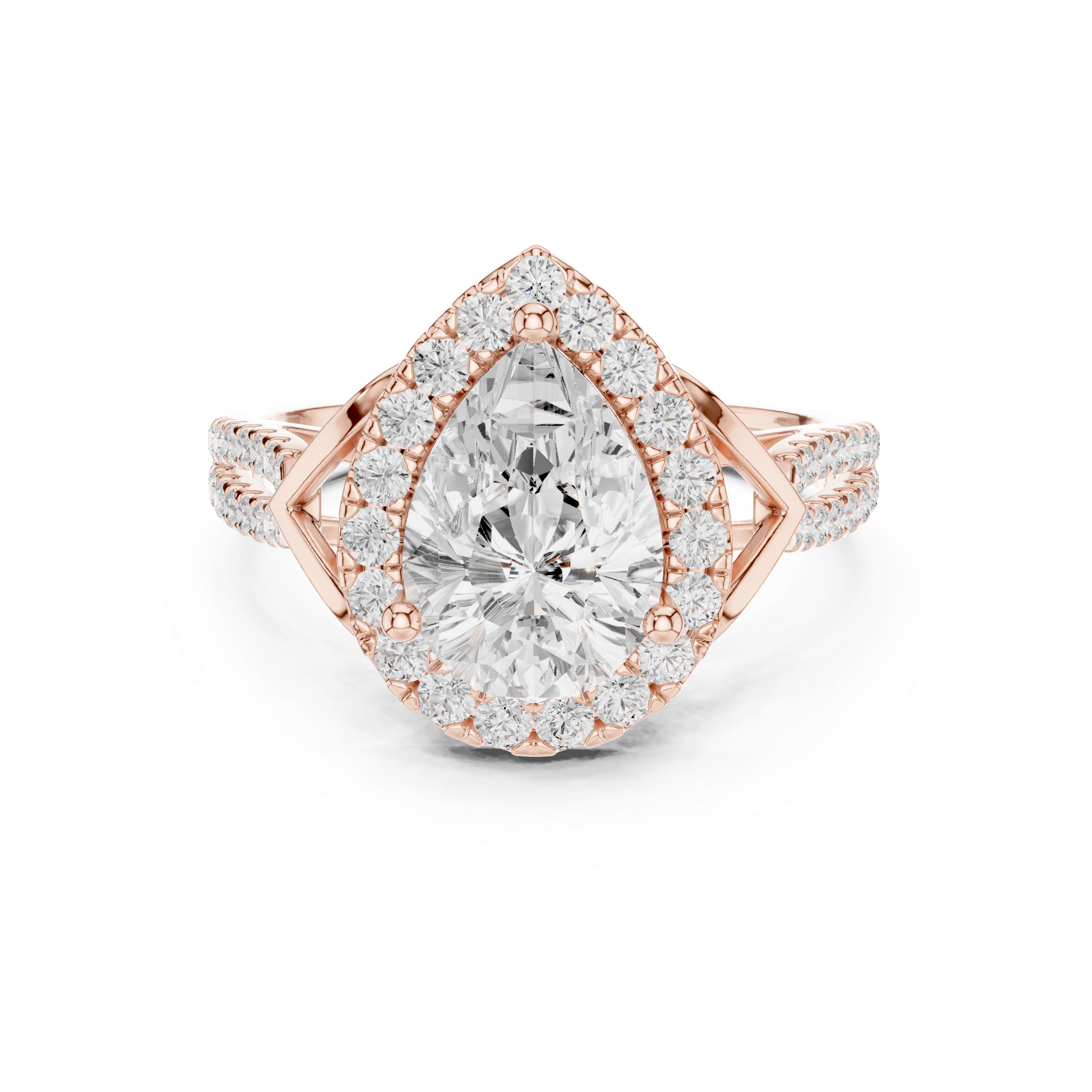 2.34Carat Certified Lab-Grown Diamond Engagement Ring For Women's Prong Set 14K Gold Wedding Ring