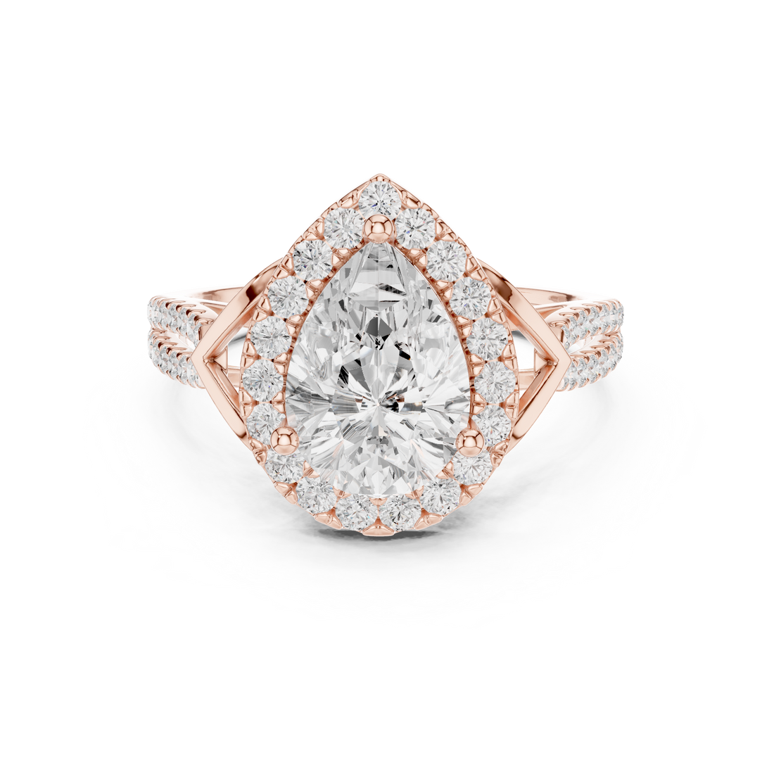 2.34Carat Certified Lab-Grown Diamond Engagement Ring For Women's Prong Set 14K Gold Wedding Ring