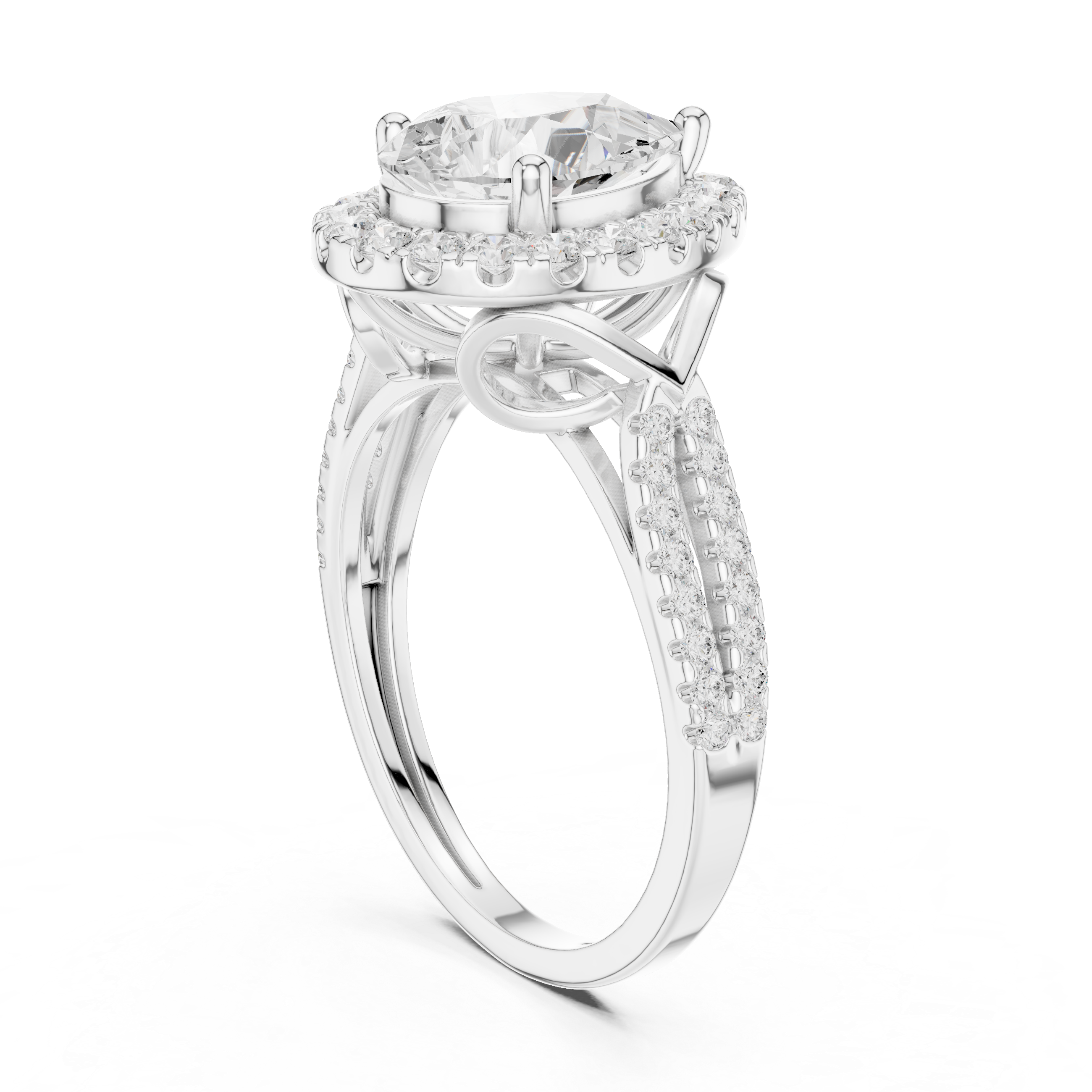 2.34Carat Certified Lab-Grown Diamond Engagement Ring For Women's Prong Set 14K Gold Wedding Ring