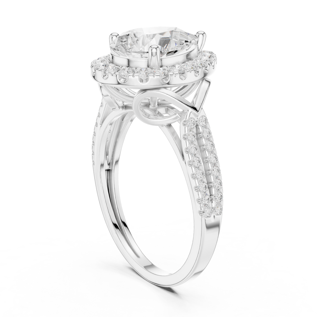 2.34Carat Certified Lab-Grown Diamond Engagement Ring For Women's Prong Set 14K Gold Wedding Ring