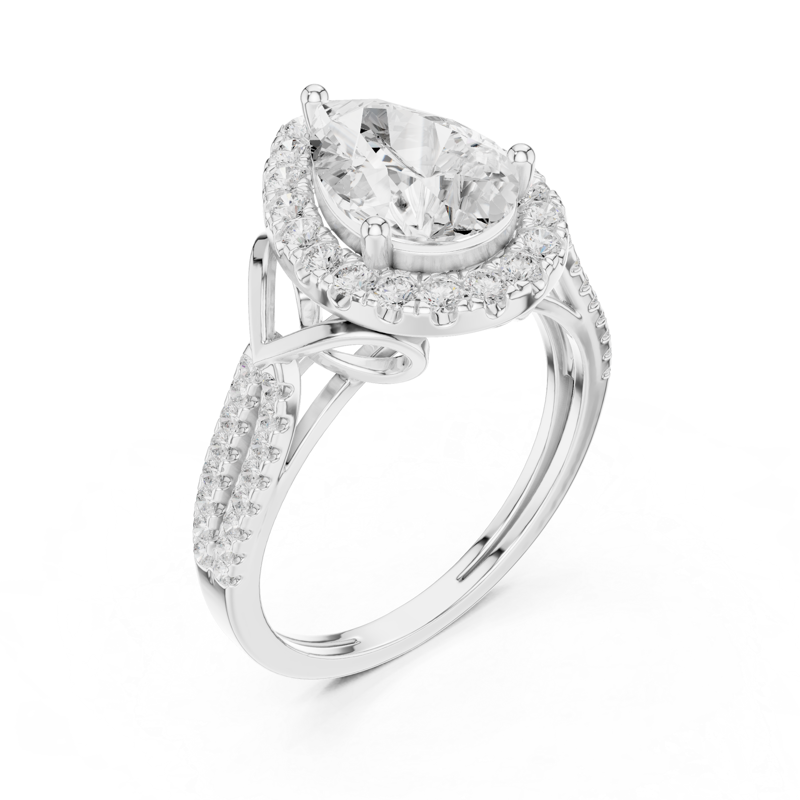 2.34Carat Certified Lab-Grown Diamond Engagement Ring For Women's Prong Set 14K Gold Wedding Ring