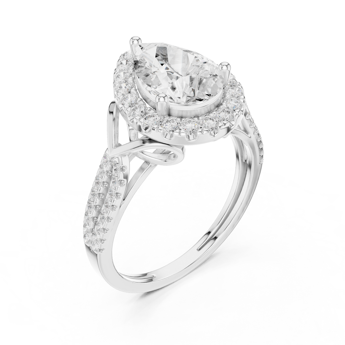 2.34Carat Certified Lab-Grown Diamond Engagement Ring For Women's Prong Set 14K Gold Wedding Ring