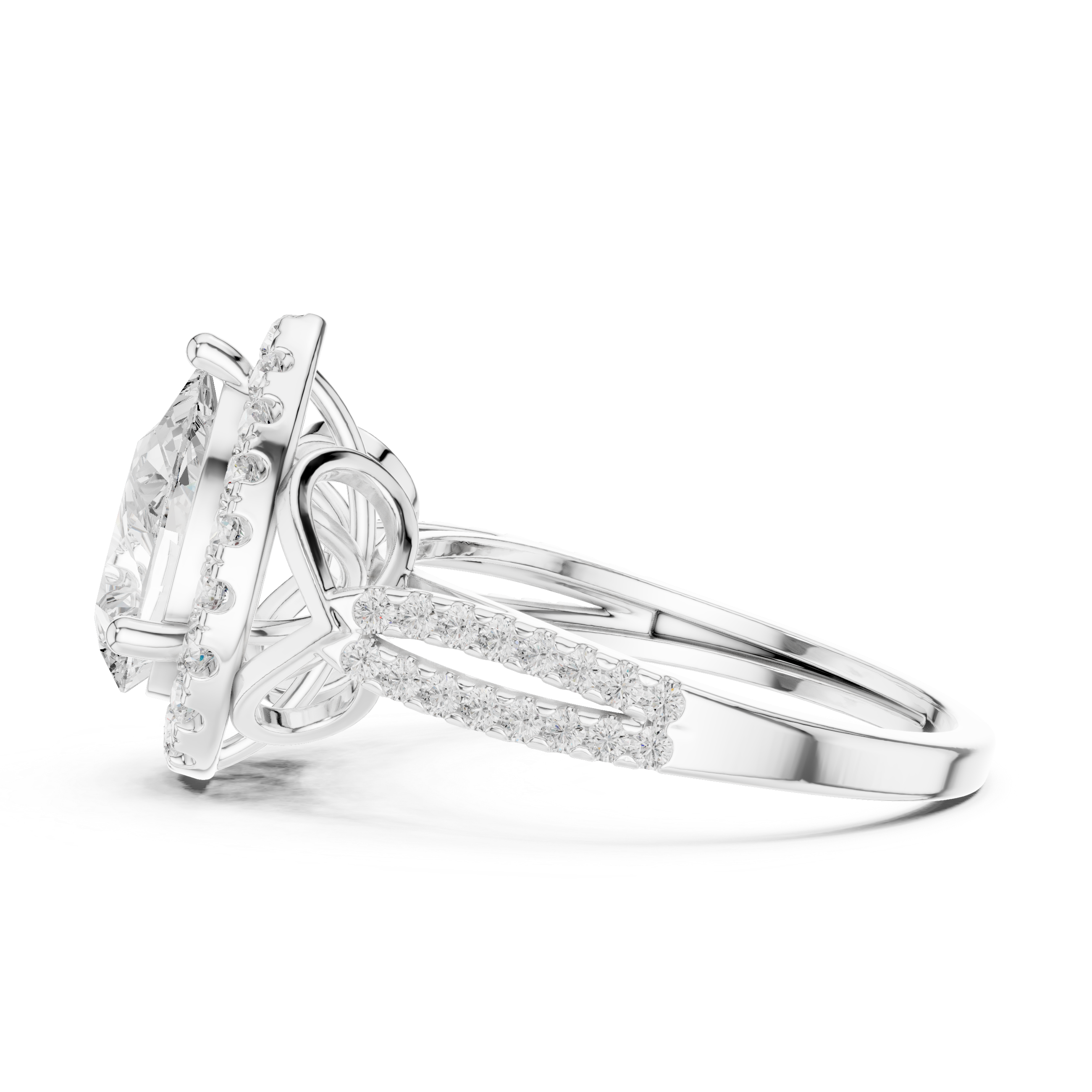 2.34Carat Certified Lab-Grown Diamond Engagement Ring For Women's Prong Set 14K Gold Wedding Ring