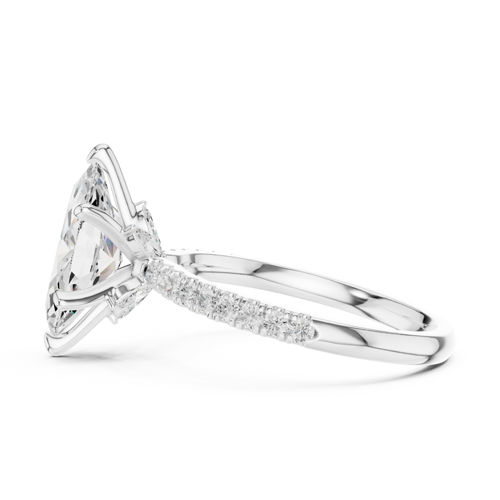 1.89 CTW Marquise Cut EF VS/SI Lab-Grown Diamond Ring Engagement or Wedding Ring for Women in 14K Gold or Platinum, Perfect Anniversary Gift