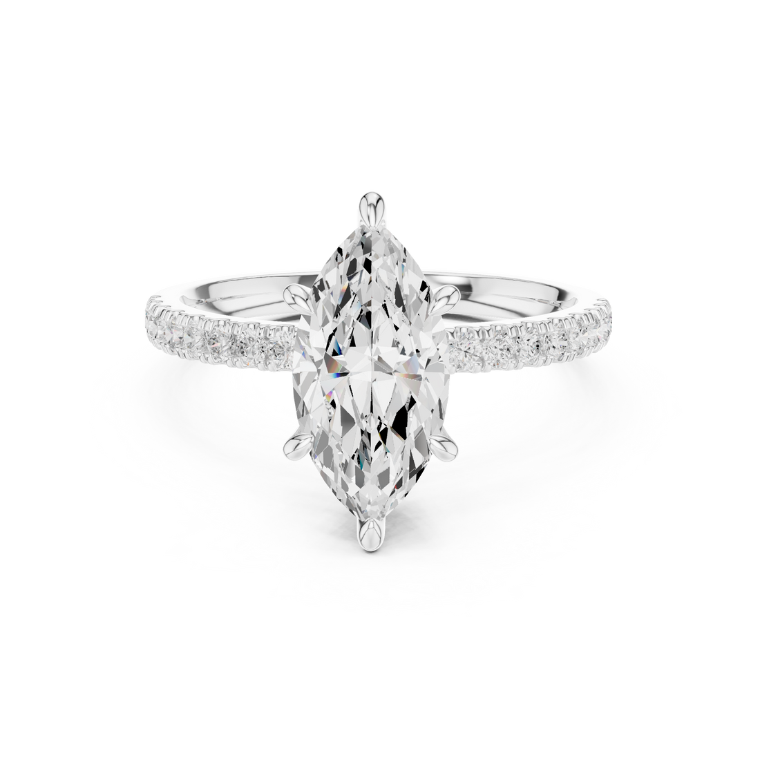 1.89 CTW Marquise Cut EF VS/SI Lab-Grown Diamond Ring Engagement or Wedding Ring for Women in 14K Gold or Platinum, Perfect Anniversary Gift