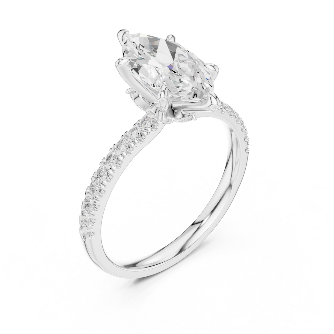 1.89 CTW Marquise Cut EF VS/SI Lab-Grown Diamond Ring Engagement or Wedding Ring for Women in 14K Gold or Platinum, Perfect Anniversary Gift