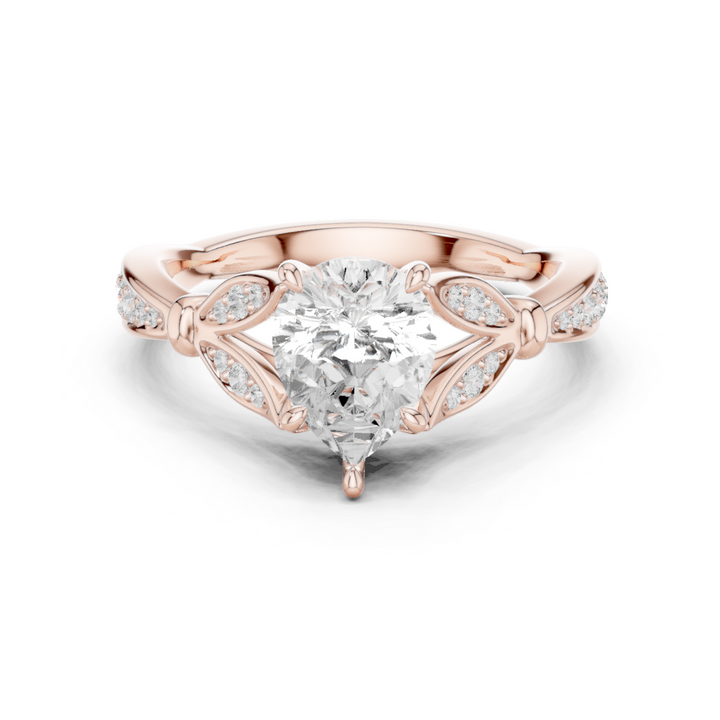 1.81 CT Bridal Set Ring – EF VS/SI Lab-Created Diamond in 14K Rose Gold | Women's Engagement or Wedding