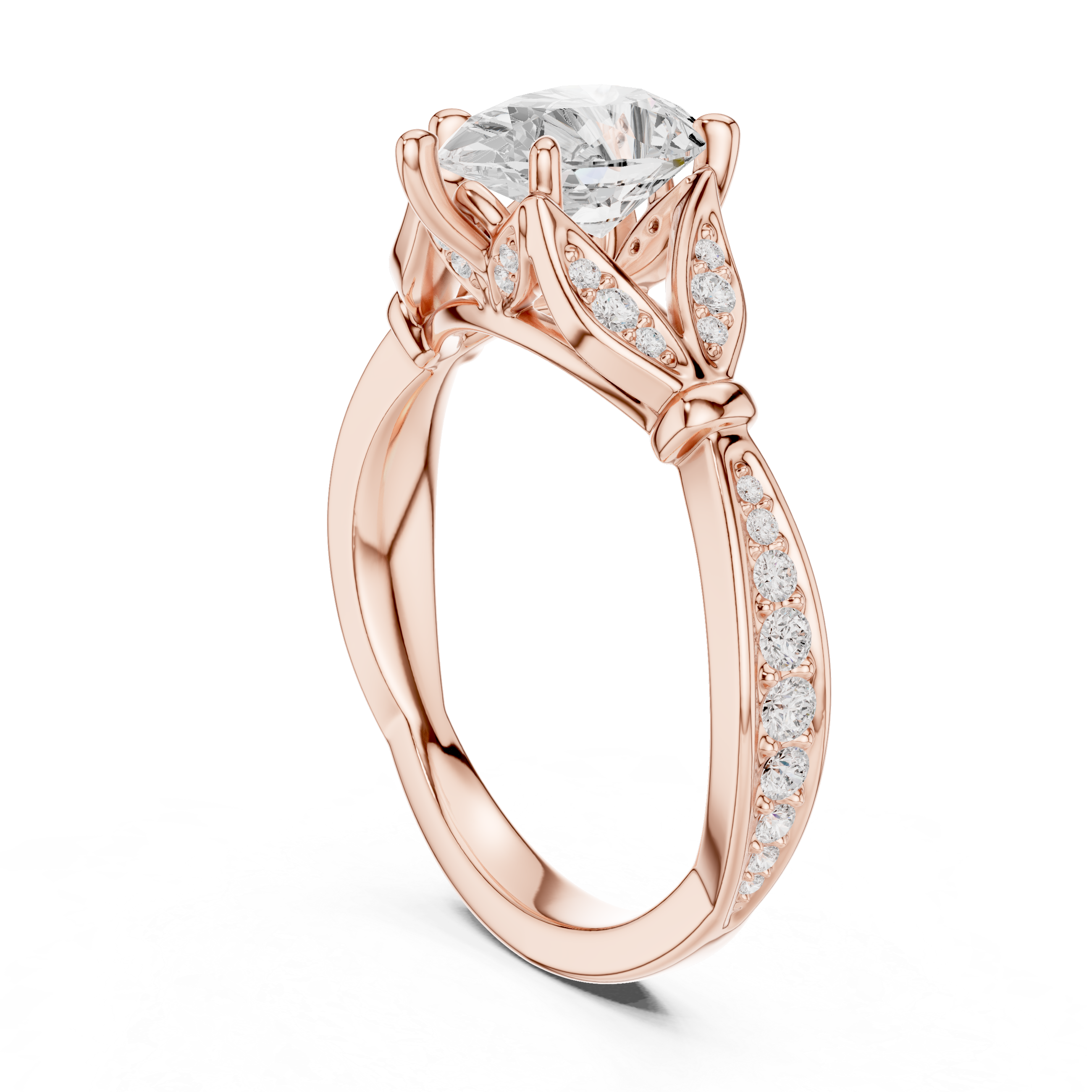 1.81 CT Bridal Set Ring – EF VS/SI Lab-Created Diamond in 14K Rose Gold | Women's Engagement or Wedding