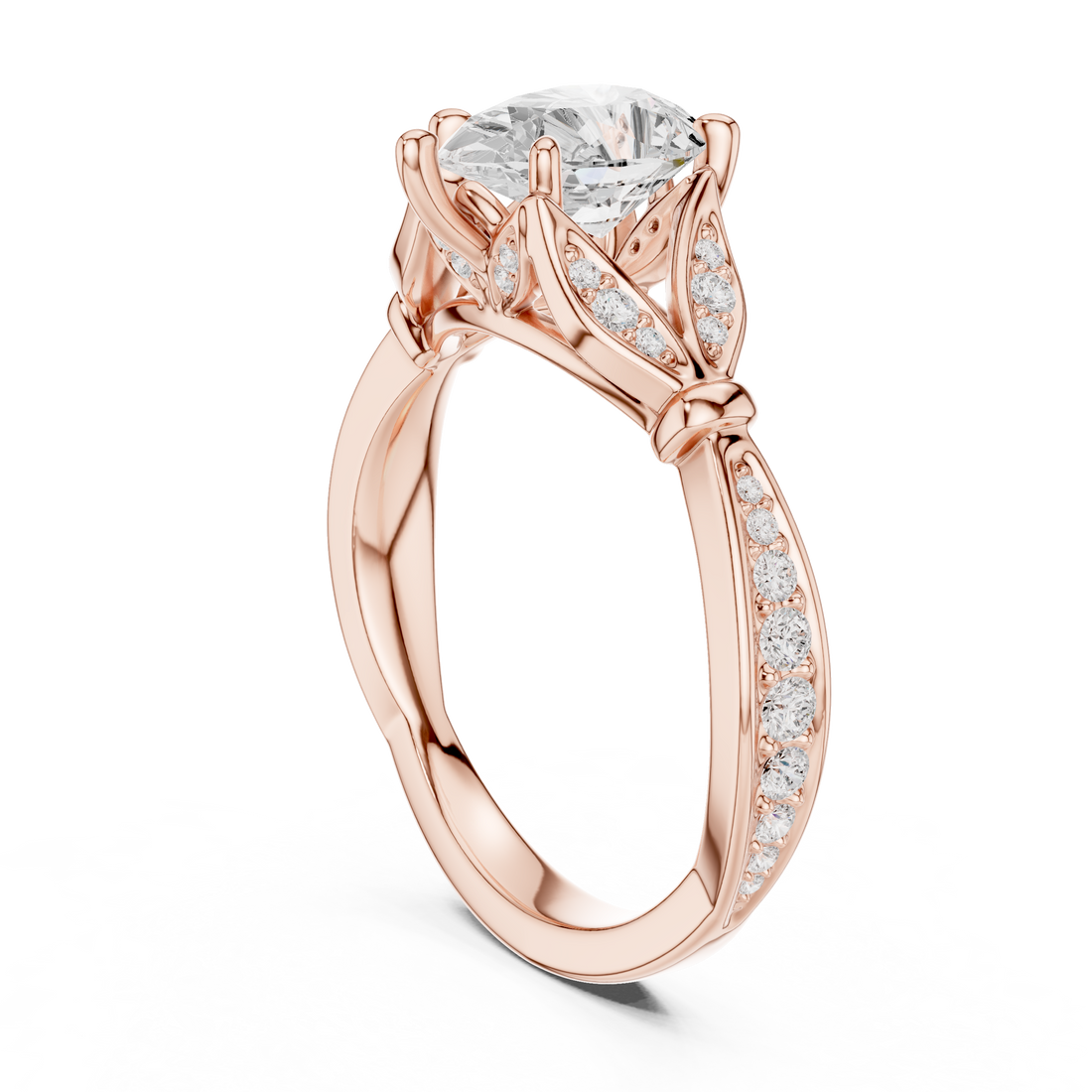 1.81 CT Bridal Set Ring – EF VS/SI Lab-Created Diamond in 14K Rose Gold | Women's Engagement or Wedding
