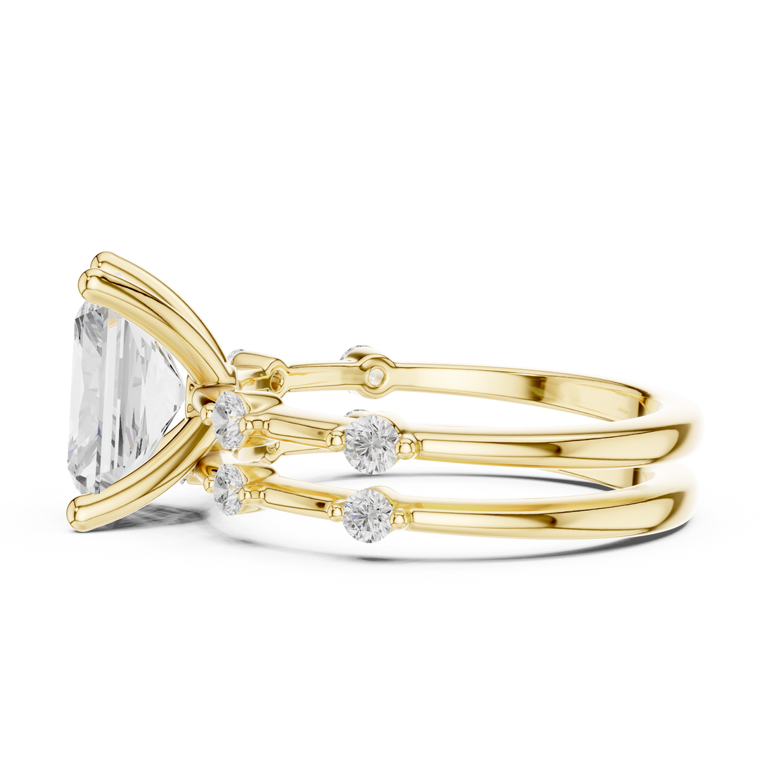 2.86 CT Bridal Set Ring – EF VS/SI Lab-Created Diamond in 14K Rose Gold | Women's Engagement or Wedding