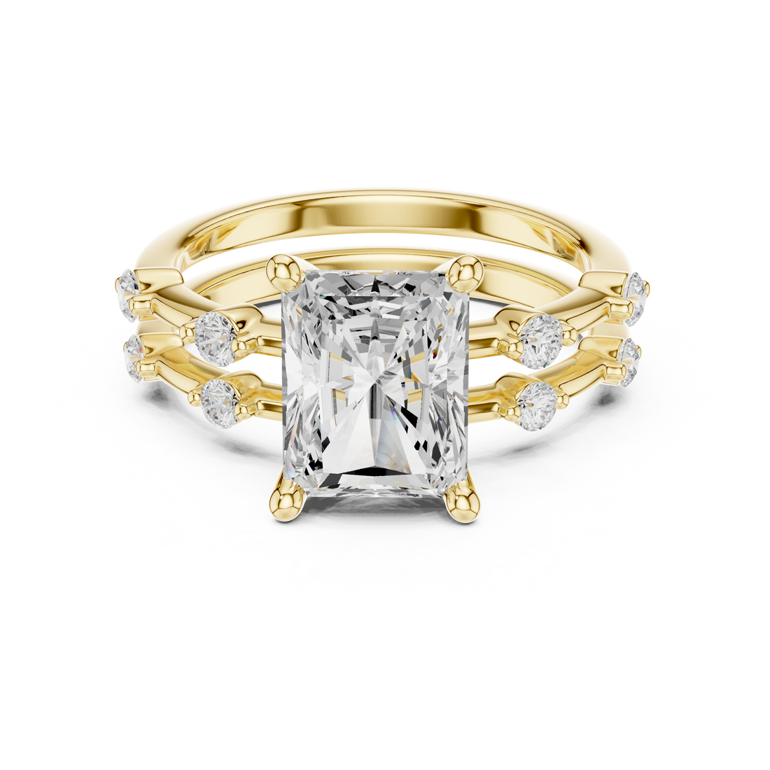 2.86 CT Bridal Set Ring – EF VS/SI Lab-Created Diamond in 14K Rose Gold | Women's Engagement or Wedding