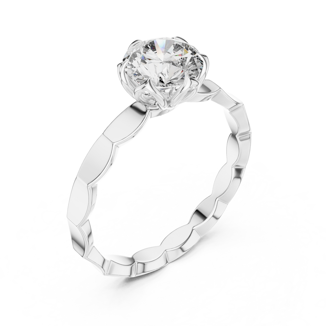 1.00 Carat Certified Lab-Grown Diamond Engagement Ring For Women's – Solitaire Ring – Prong Set 14K Gold Wedding Ring