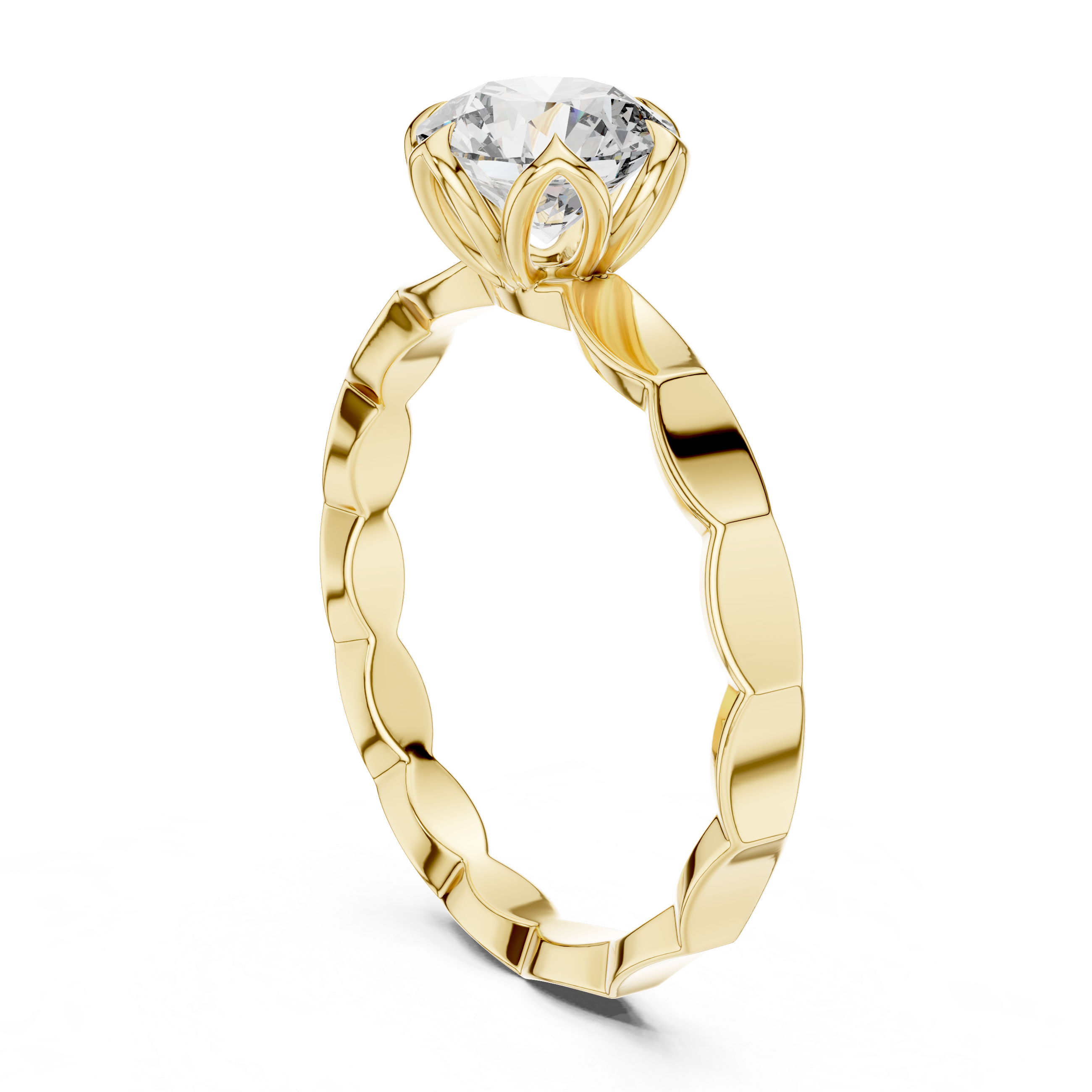 1.00 Carat Certified Lab-Grown Diamond Engagement Ring For Women's – Solitaire Ring – Prong Set 14K Gold Wedding Ring