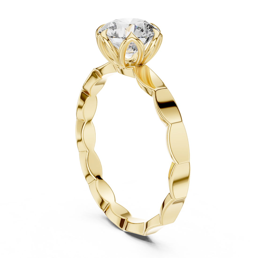 1.00 Carat Certified Lab-Grown Diamond Engagement Ring For Women's – Solitaire Ring – Prong Set 14K Gold Wedding Ring