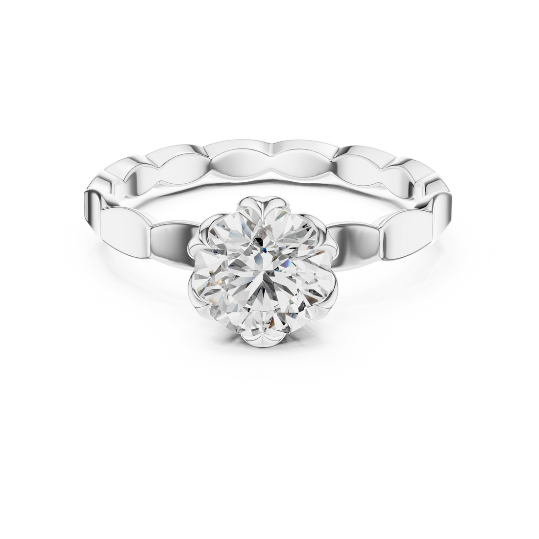 1.00 Carat Certified Lab-Grown Diamond Engagement Ring For Women's – Solitaire Ring – Prong Set 14K Gold Wedding Ring