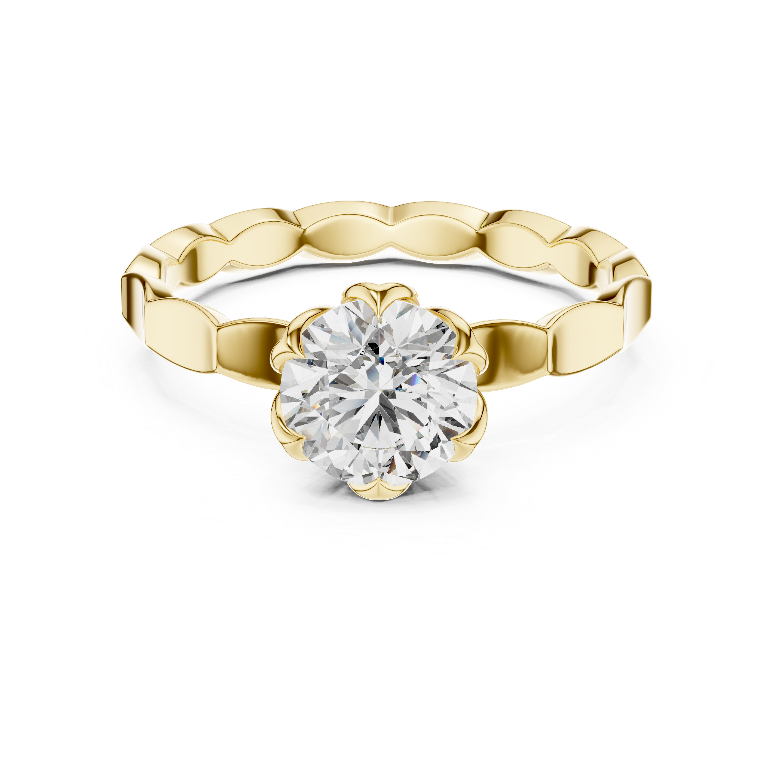 1.00 Carat Certified Lab-Grown Diamond Engagement Ring For Women's – Solitaire Ring – Prong Set 14K Gold Wedding Ring