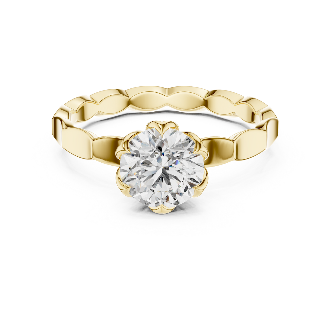 1.00 Carat Certified Lab-Grown Diamond Engagement Ring For Women's – Solitaire Ring – Prong Set 14K Gold Wedding Ring