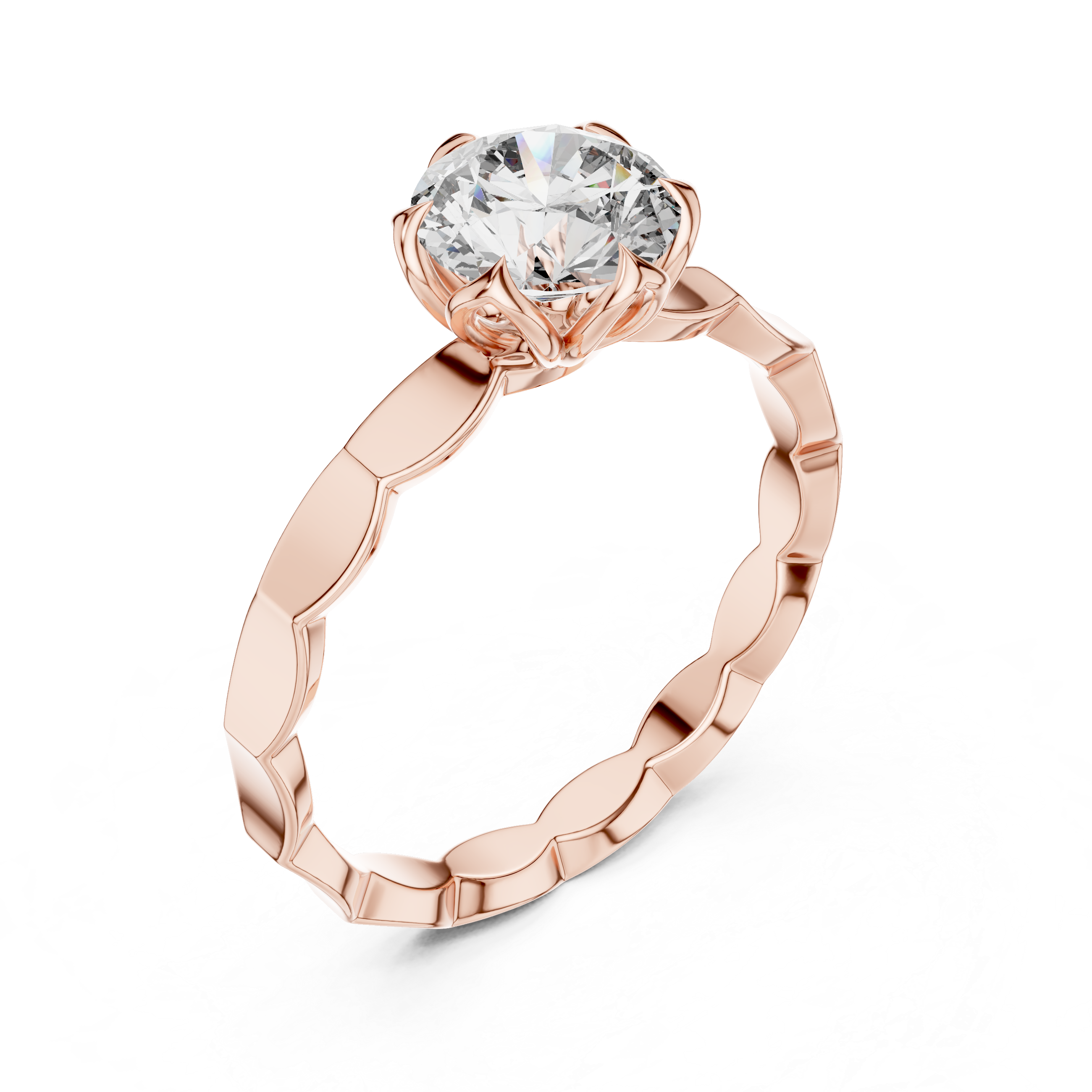 1.00 Carat Certified Lab-Grown Diamond Engagement Ring For Women's – Solitaire Ring – Prong Set 14K Gold Wedding Ring