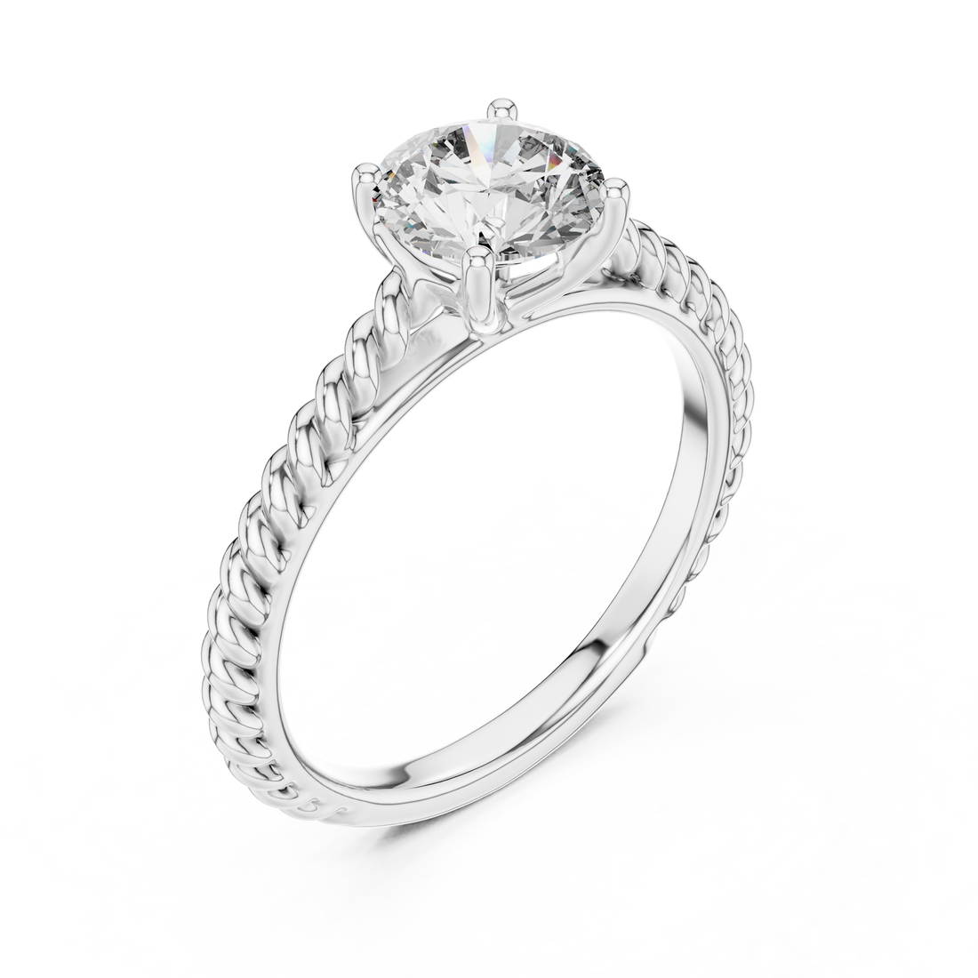 1.00 Carat Certified Lab-Grown Diamond Engagement Ring For Women's – Solitaire Ring – Prong Set 14K Gold Wedding Ring