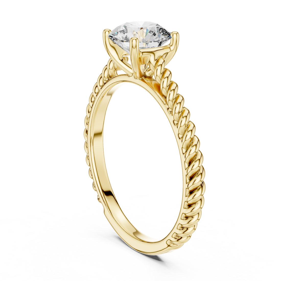 1.00 Carat Certified Lab-Grown Diamond Engagement Ring For Women's – Solitaire Ring – Prong Set 14K Gold Wedding Ring