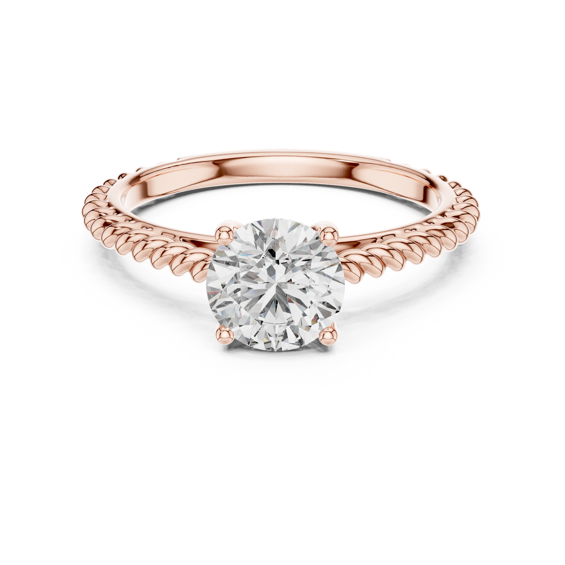 1.00 Carat Certified Lab-Grown Diamond Engagement Ring For Women's – Solitaire Ring – Prong Set 14K Gold Wedding Ring