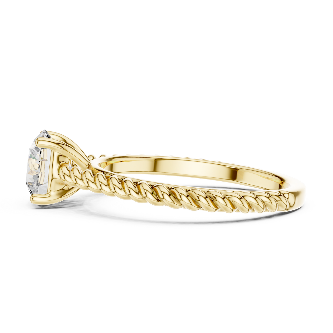 1.00 Carat Certified Lab-Grown Diamond Engagement Ring For Women's – Solitaire Ring – Prong Set 14K Gold Wedding Ring