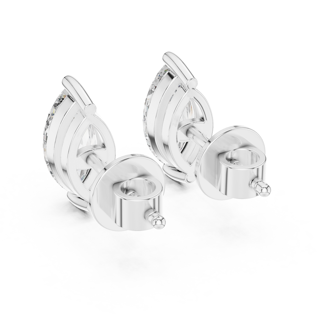 1.5CT Round Cut Lab-Grown Diamond Stud Earrings - Marquise Cut 14K Gold Wedding Earrings for Women Birthday & Anniversary Gift