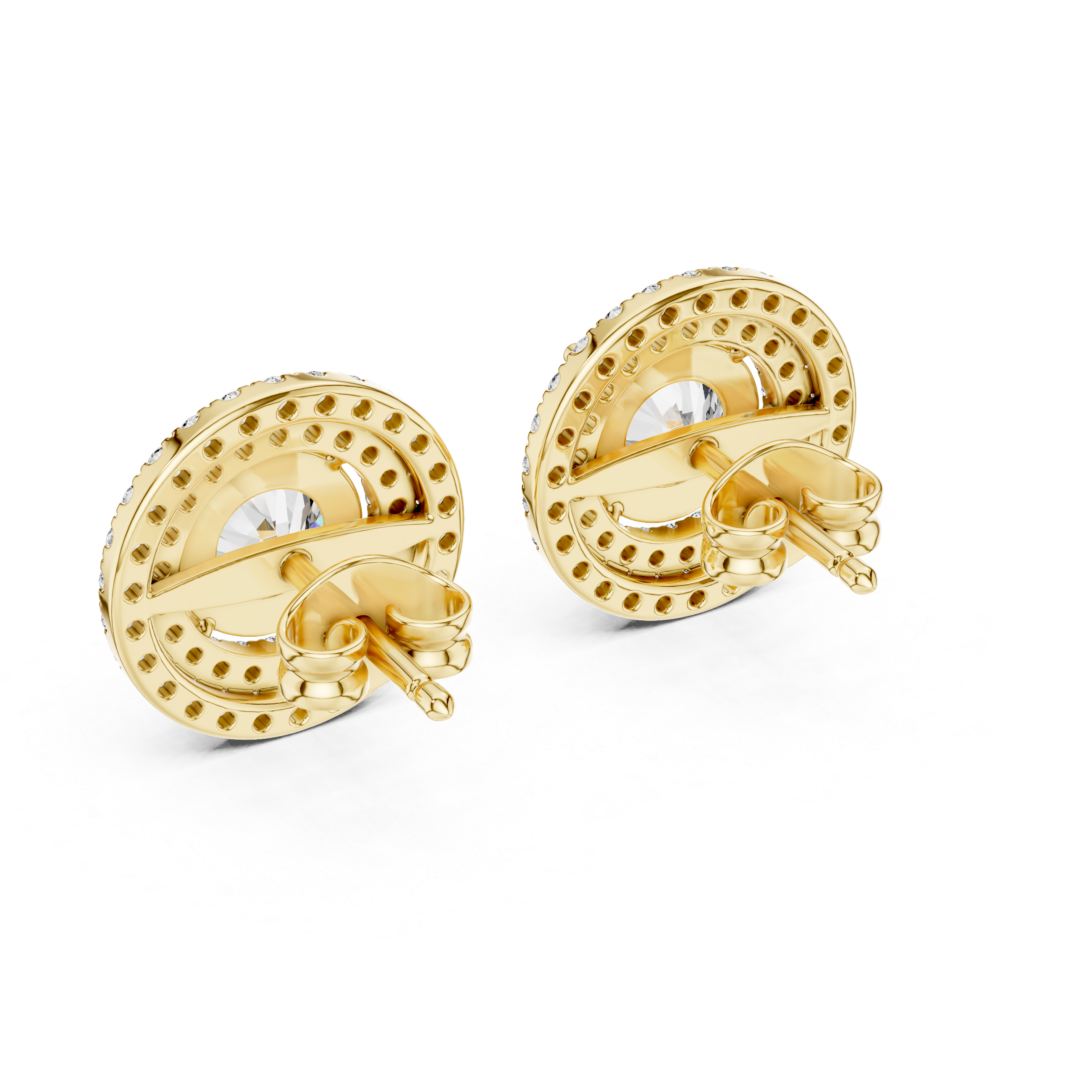 2.68CT Round Cut Lab-Grown Diamond Stud Earrings 14K Gold Wedding Earrings for Women Birthday & Anniversary Gift