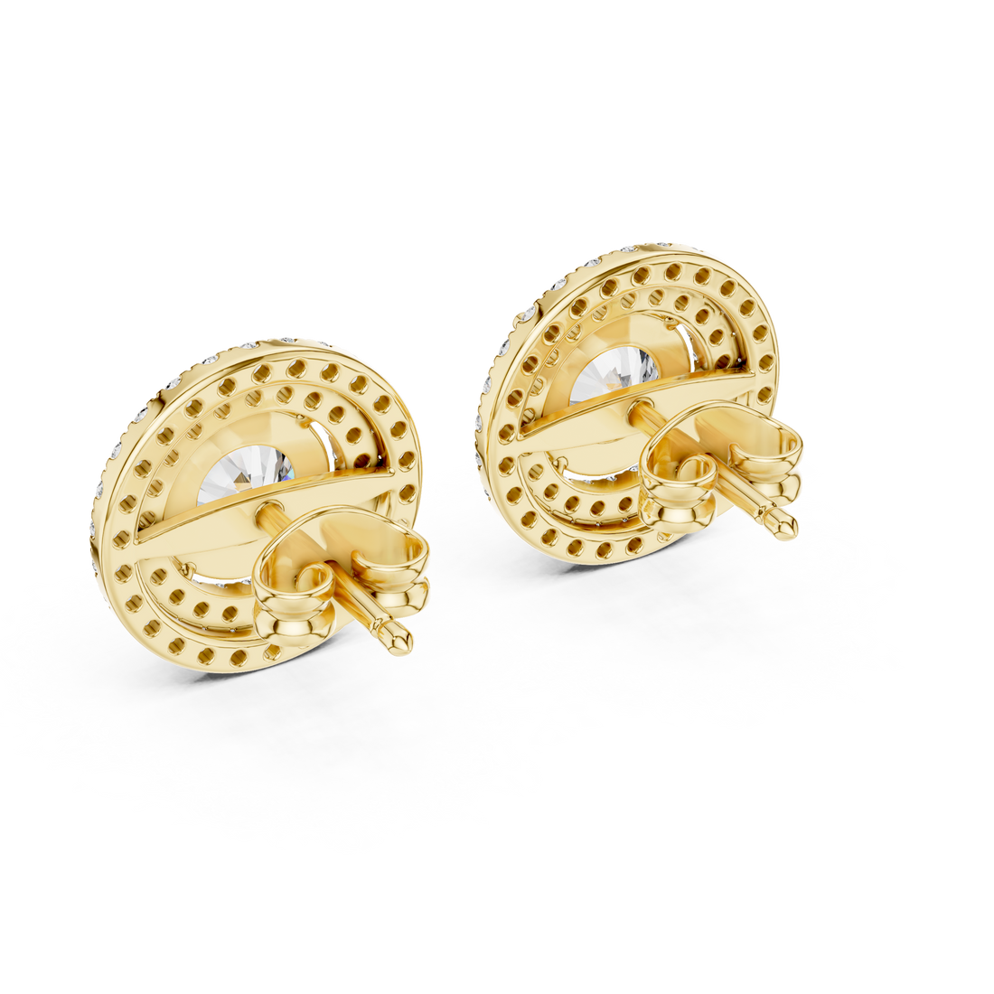 2.68CT Round Cut Lab-Grown Diamond Stud Earrings 14K Gold Wedding Earrings for Women Birthday & Anniversary Gift