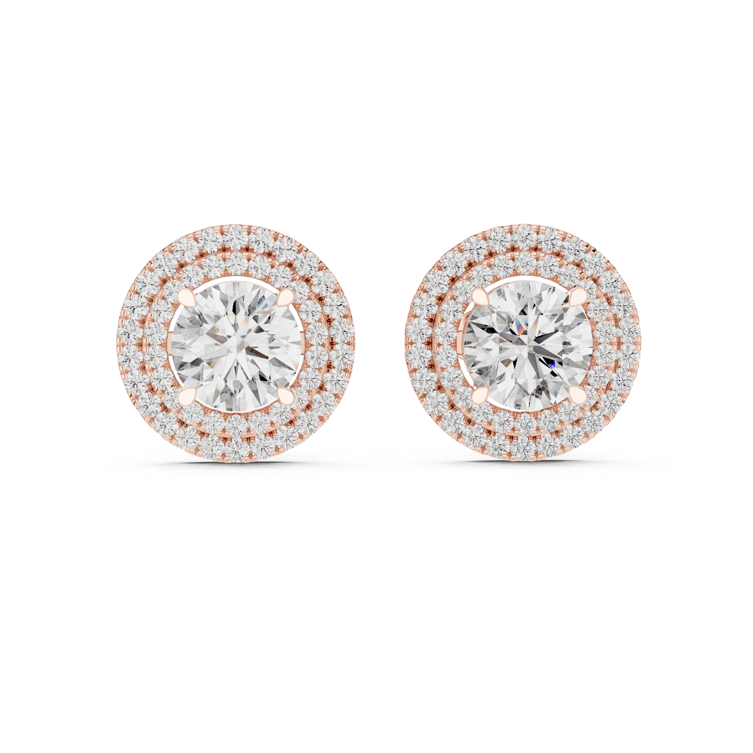 2.68CT Round Cut Lab-Grown Diamond Stud Earrings 14K Gold Wedding Earrings for Women Birthday & Anniversary Gift