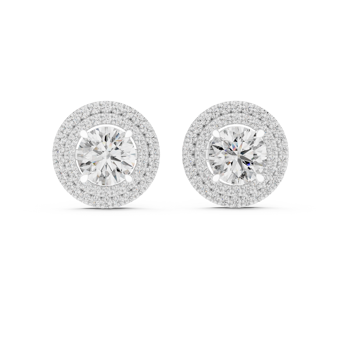 2.68CT Round Cut Lab-Grown Diamond Stud Earrings 14K Gold Wedding Earrings for Women Birthday & Anniversary Gift