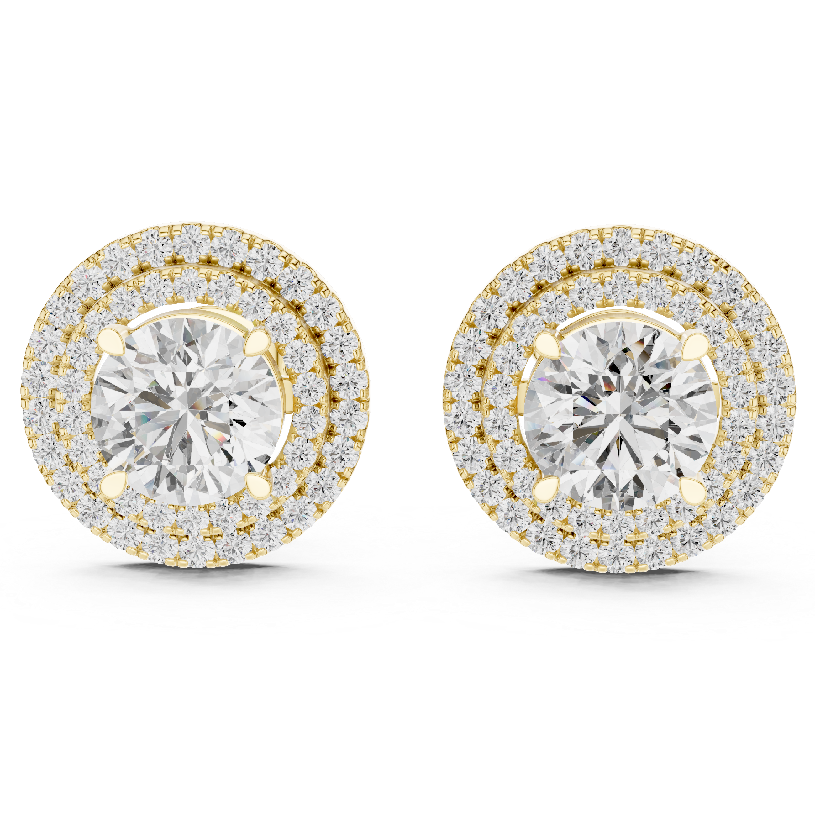 2.68CT Round Cut Lab-Grown Diamond Stud Earrings 14K Gold Wedding Earrings for Women Birthday & Anniversary Gift
