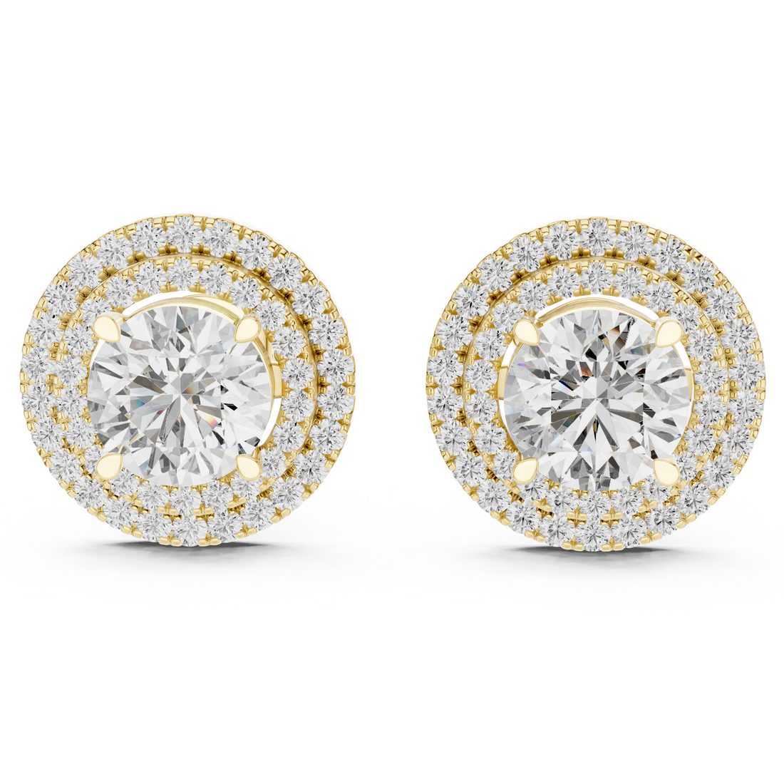 2.68CT Round Cut Lab-Grown Diamond Stud Earrings 14K Gold Wedding Earrings for Women Birthday & Anniversary Gift