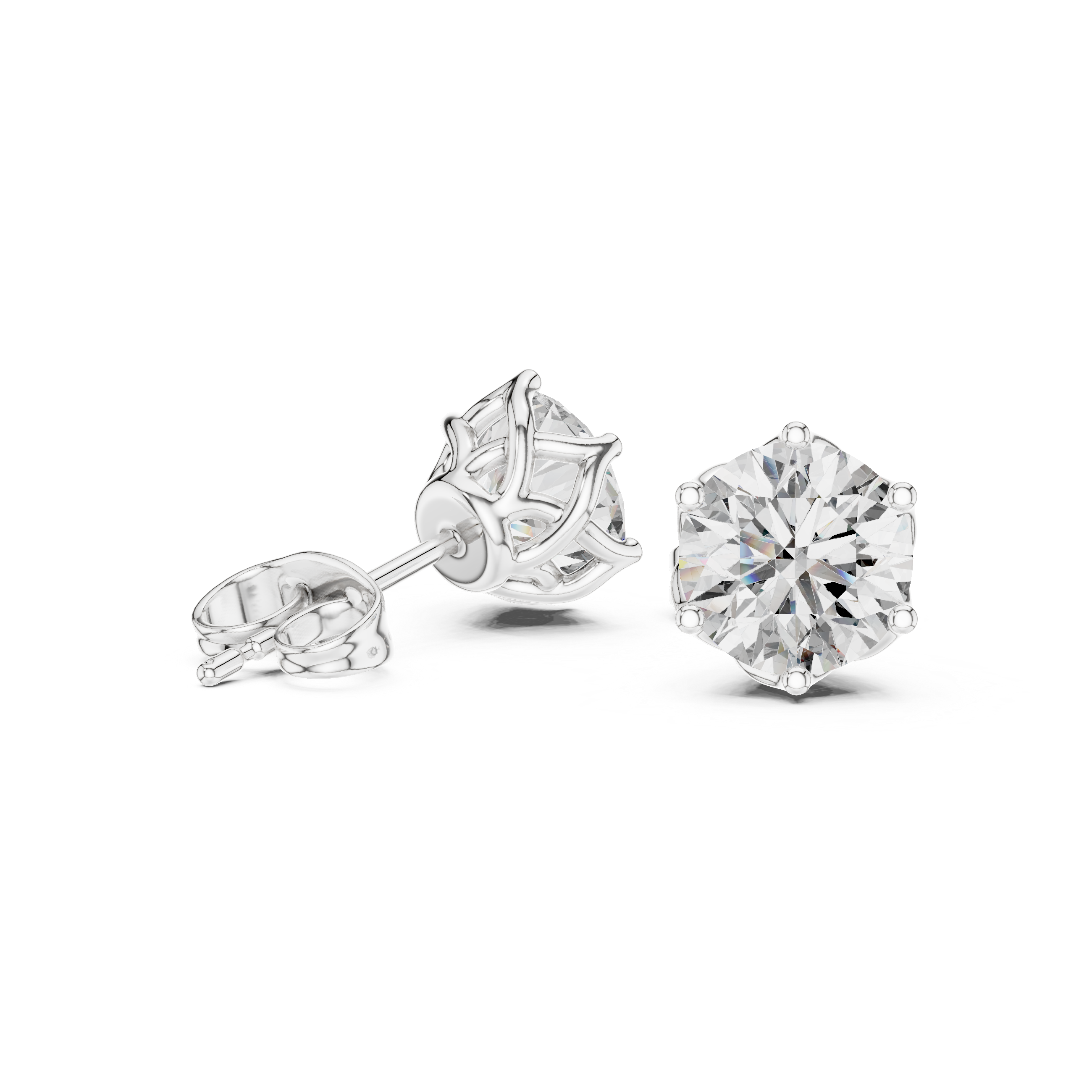 0.25–4.00 TCW Round Cut Lab-Grown Diamond Stud Earrings 14K Gold Wedding Earrings for Women Birthday & Anniversary Gift