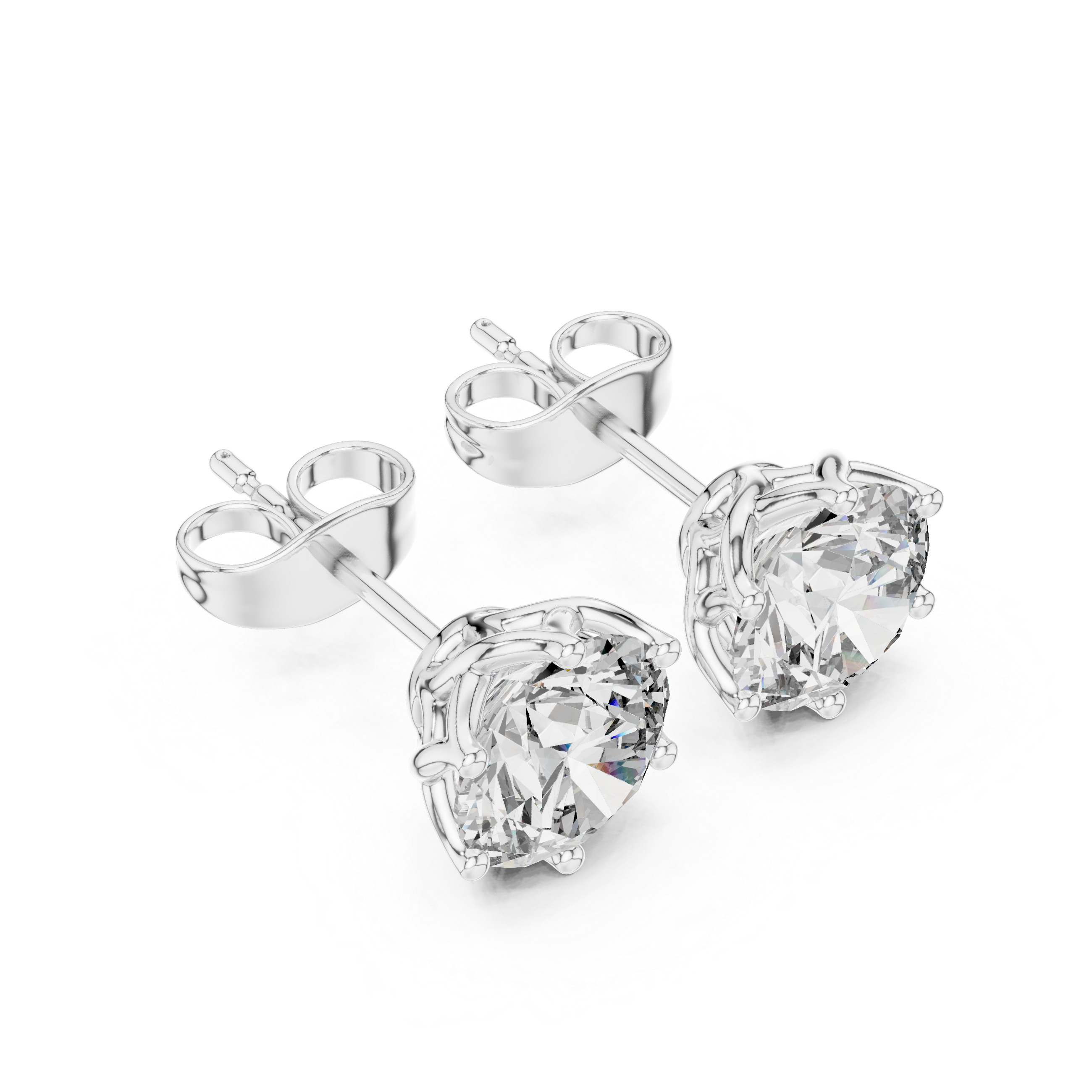 0.25–4.00 TCW Round Cut Lab-Grown Diamond Stud Earrings 14K Gold Wedding Earrings for Women Birthday & Anniversary Gift