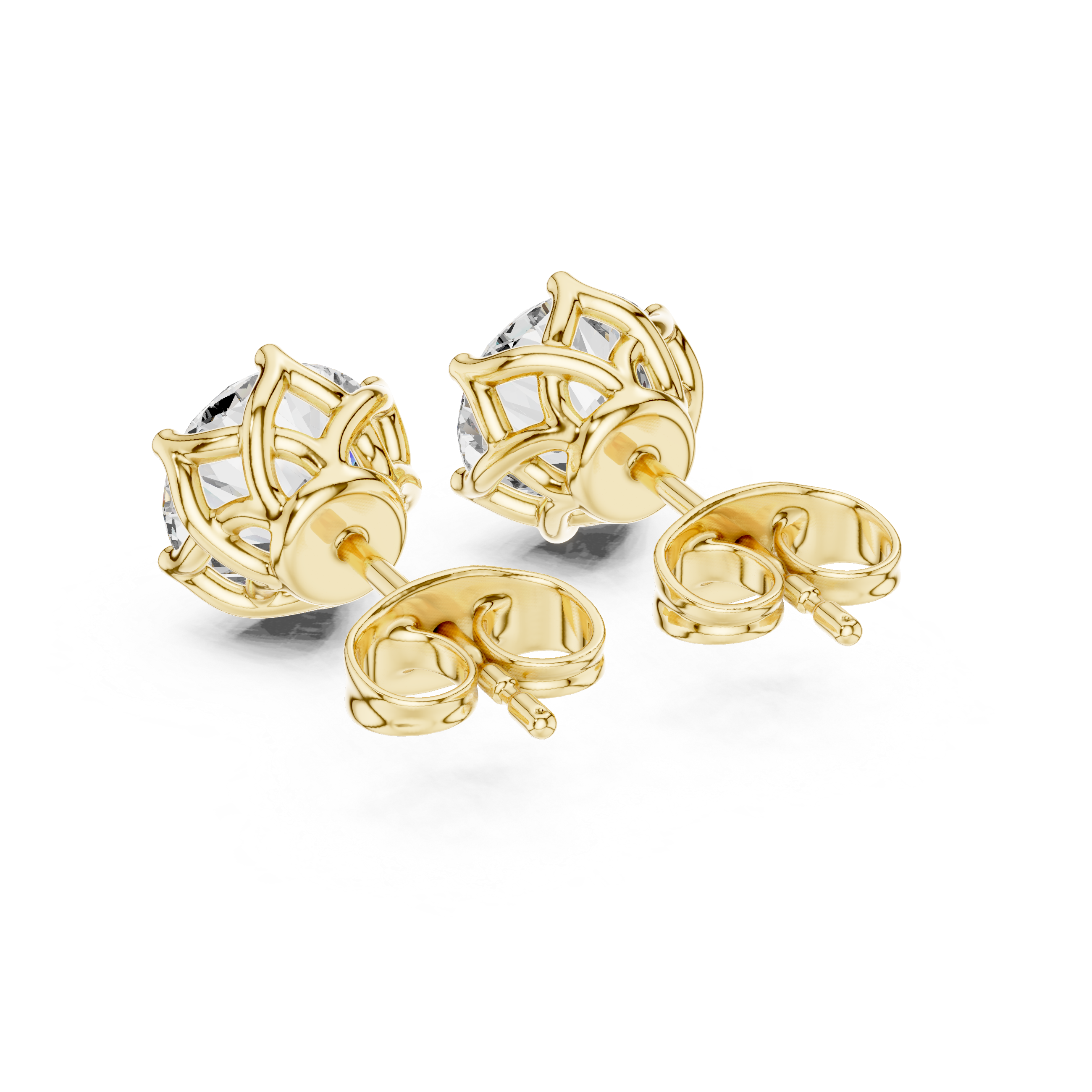 0.25–4.00 TCW Round Cut Lab-Grown Diamond Stud Earrings 14K Gold Wedding Earrings for Women Birthday & Anniversary Gift