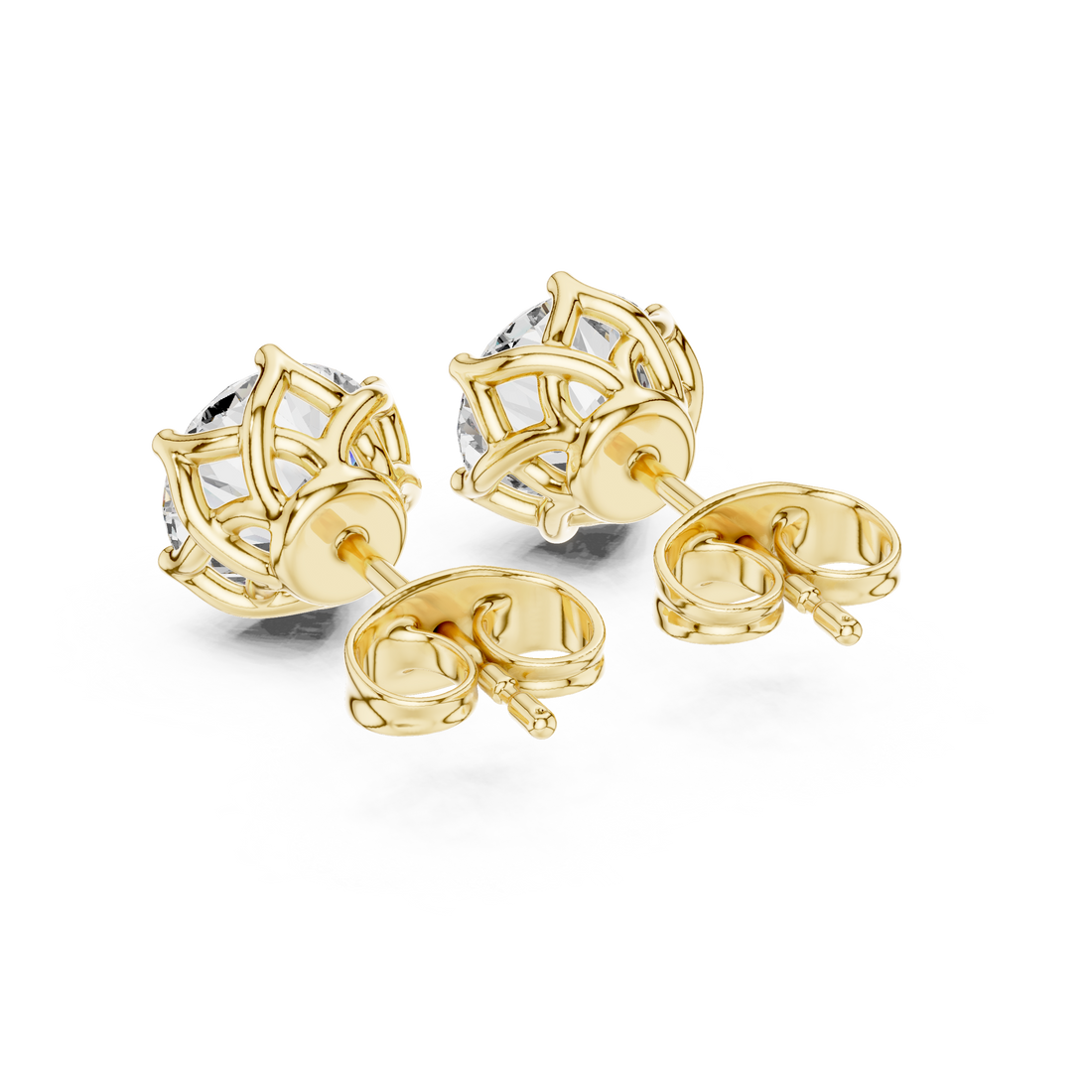 0.25–4.00 TCW Round Cut Lab-Grown Diamond Stud Earrings 14K Gold Wedding Earrings for Women Birthday & Anniversary Gift