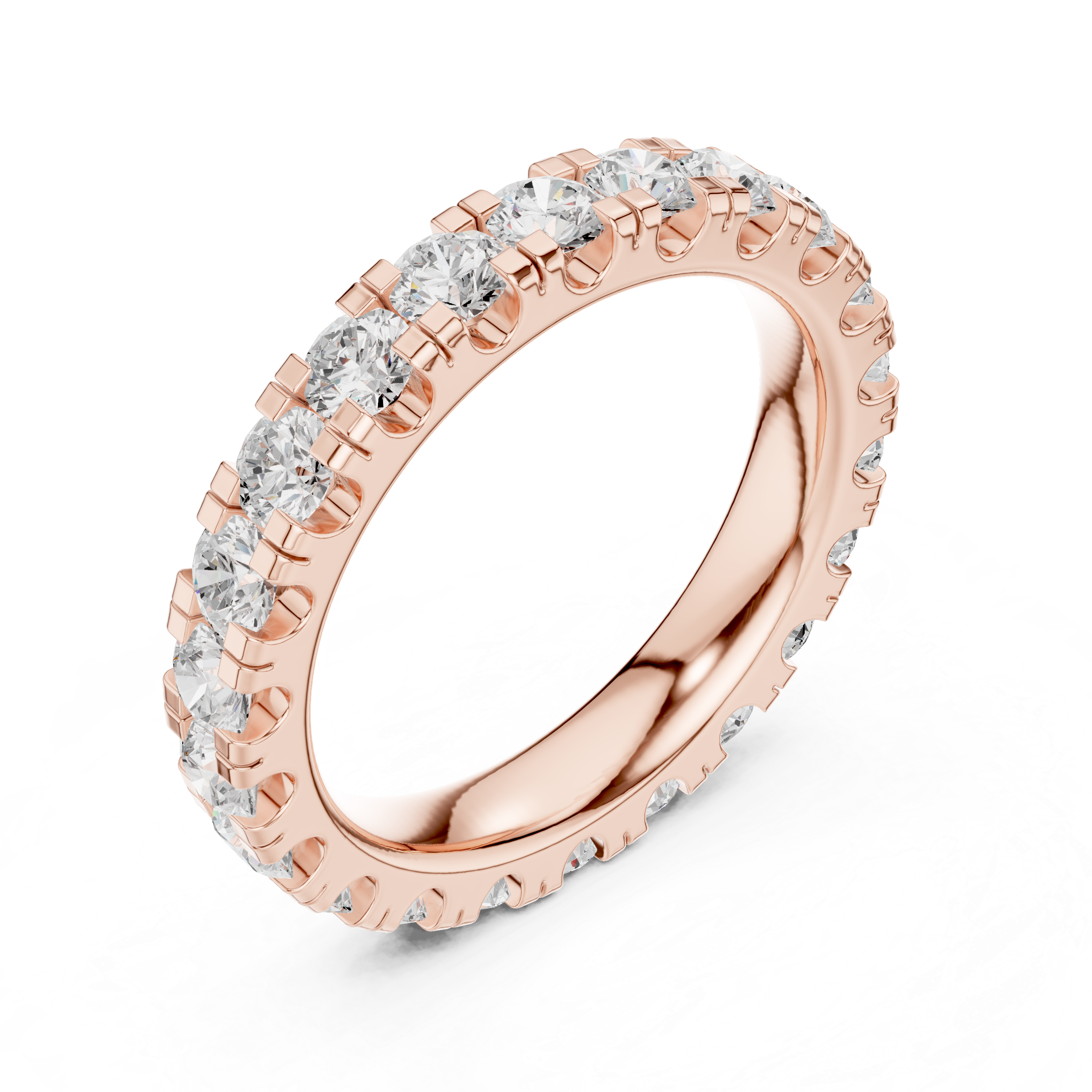 Lab-Grown 2.2CT Round Cut Diamond Wedding Band Ring For Women's 14K Gold