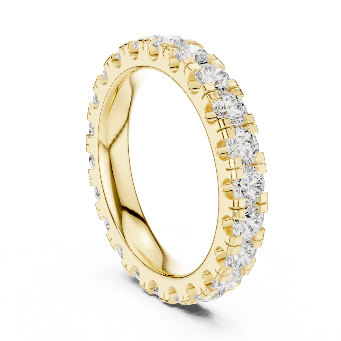 Lab-Grown 2.2CT Round Cut Diamond Wedding Band Ring For Women's 14K Gold