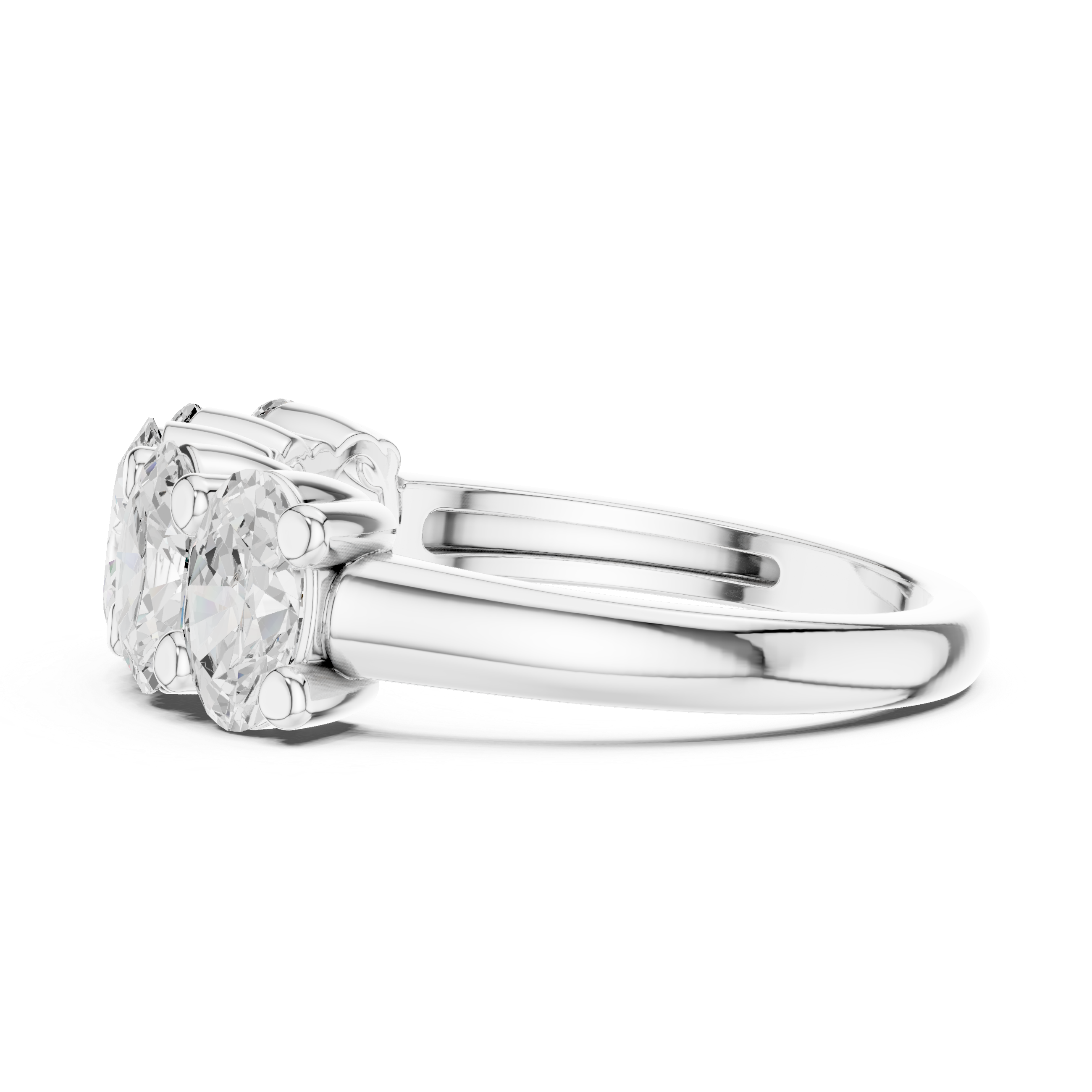 Lab Diamond Wedding Band, oval Brilliant EF/VS Matching Band with Engagement Ring, Stacking Band Gift 14K Gold