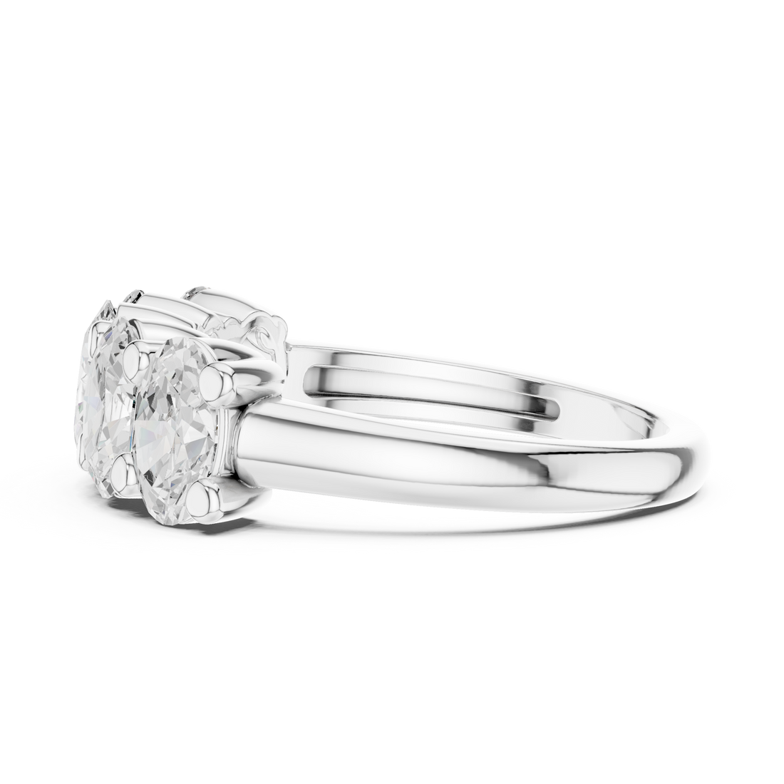Lab Diamond Wedding Band, oval Brilliant EF/VS Matching Band with Engagement Ring, Stacking Band Gift 14K Gold