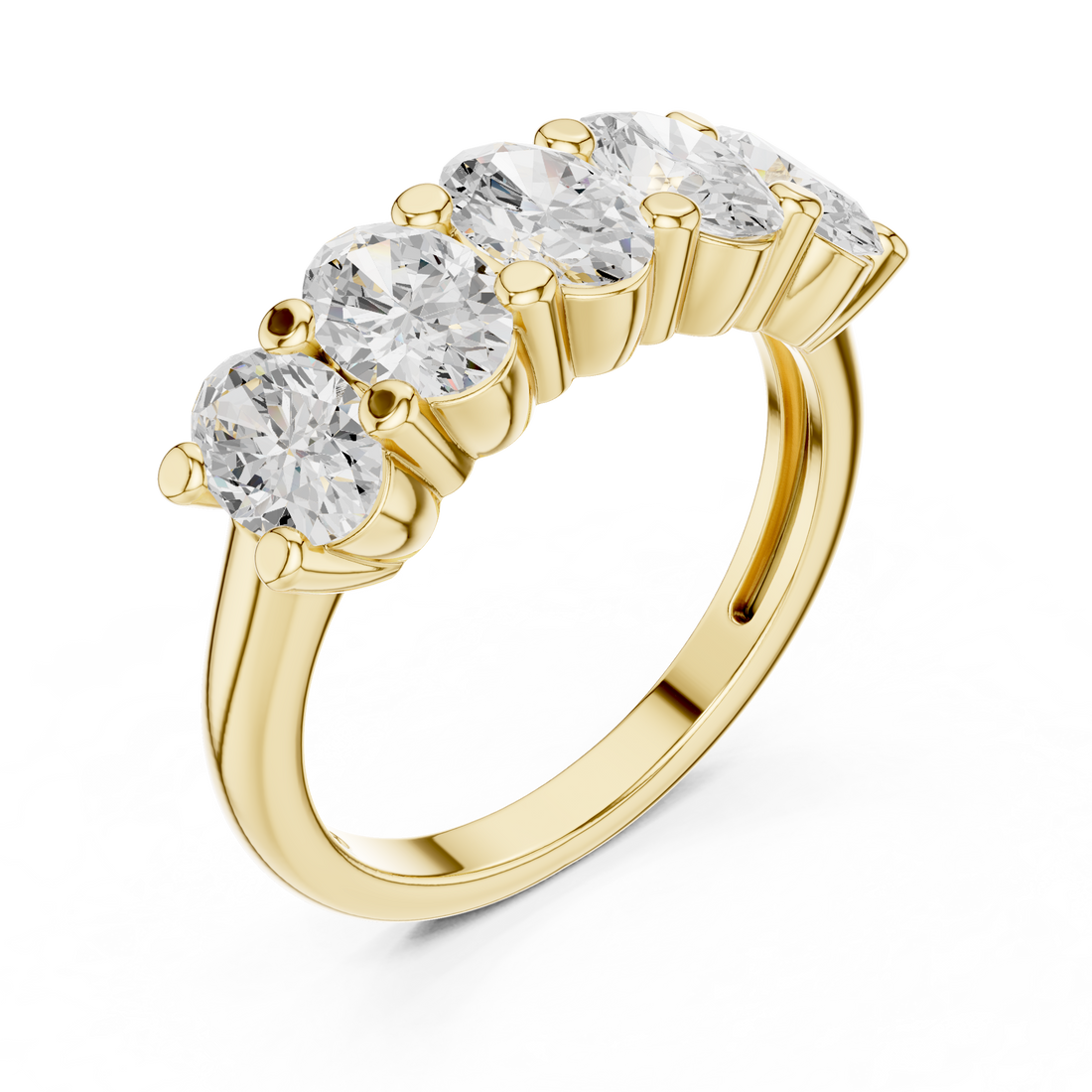 Lab Diamond Wedding Band, oval Brilliant EF/VS Matching Band with Engagement Ring, Stacking Band Gift 14K Gold