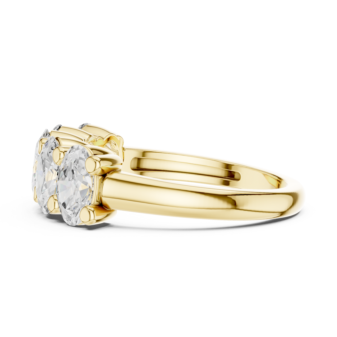 Lab Diamond Wedding Band, oval Brilliant EF/VS Matching Band with Engagement Ring, Stacking Band Gift 14K Gold