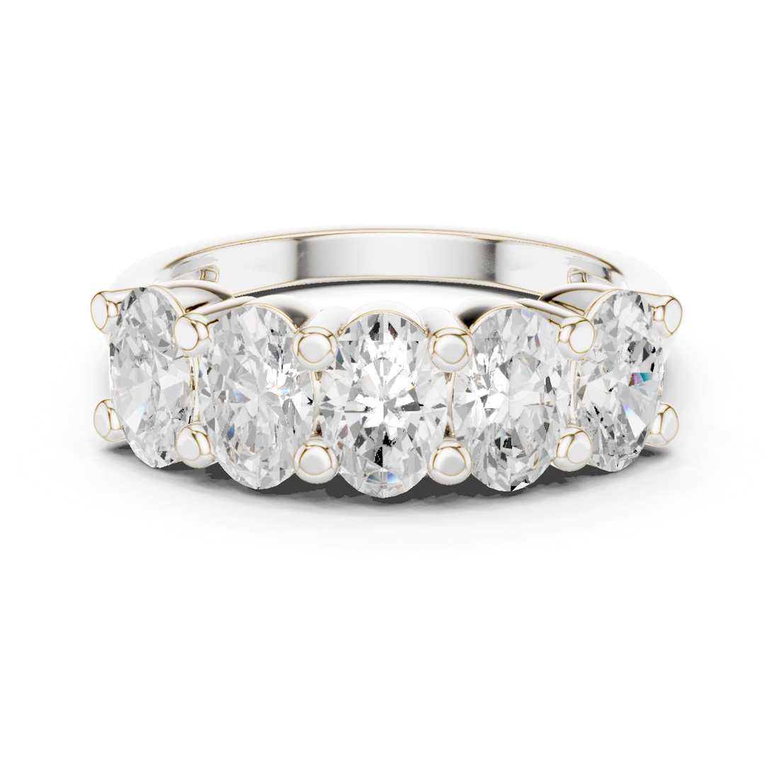Lab Diamond Wedding Band, oval Brilliant EF/VS Matching Band with Engagement Ring, Stacking Band Gift 14K Gold