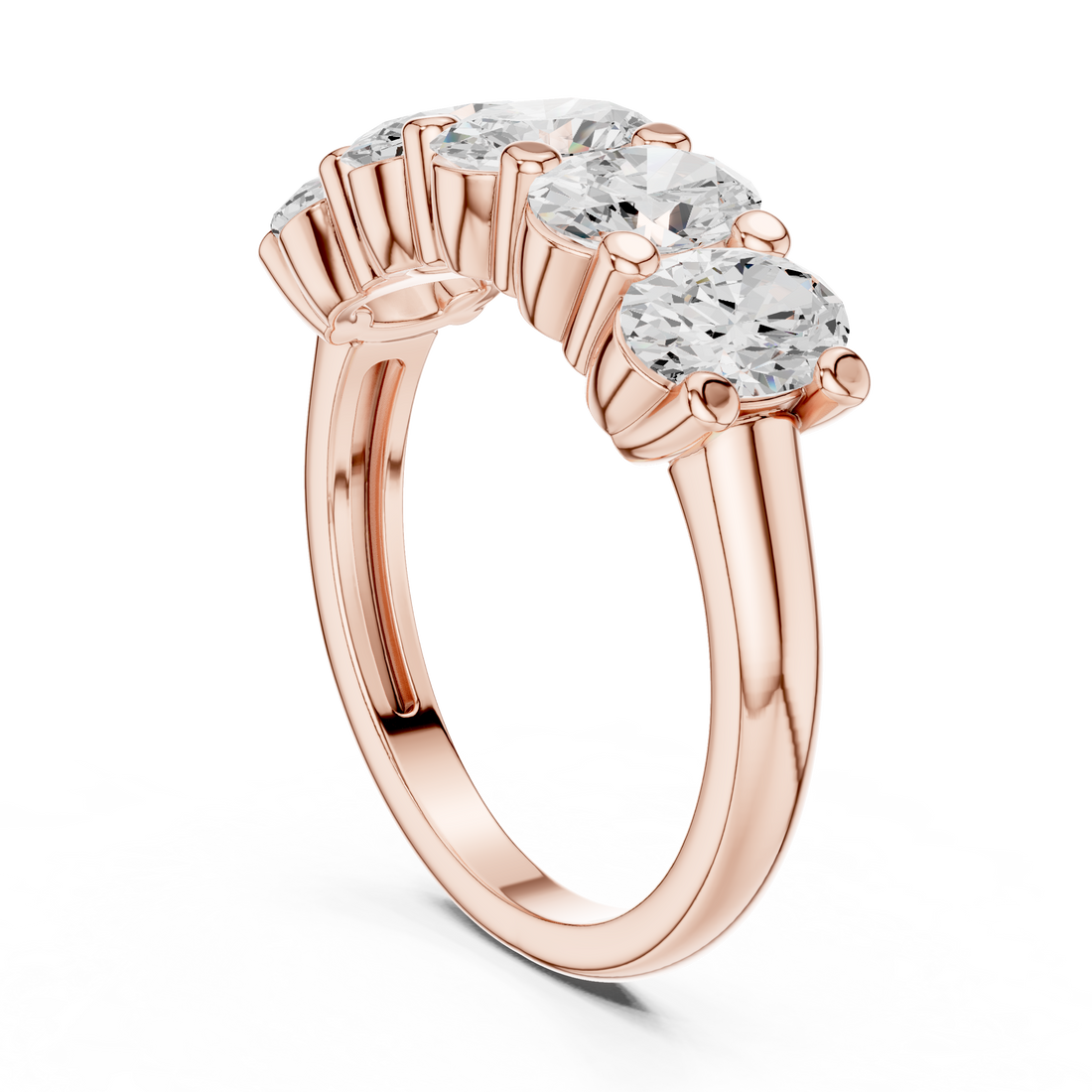 Lab Diamond Wedding Band, oval Brilliant EF/VS Matching Band with Engagement Ring, Stacking Band Gift 14K Gold
