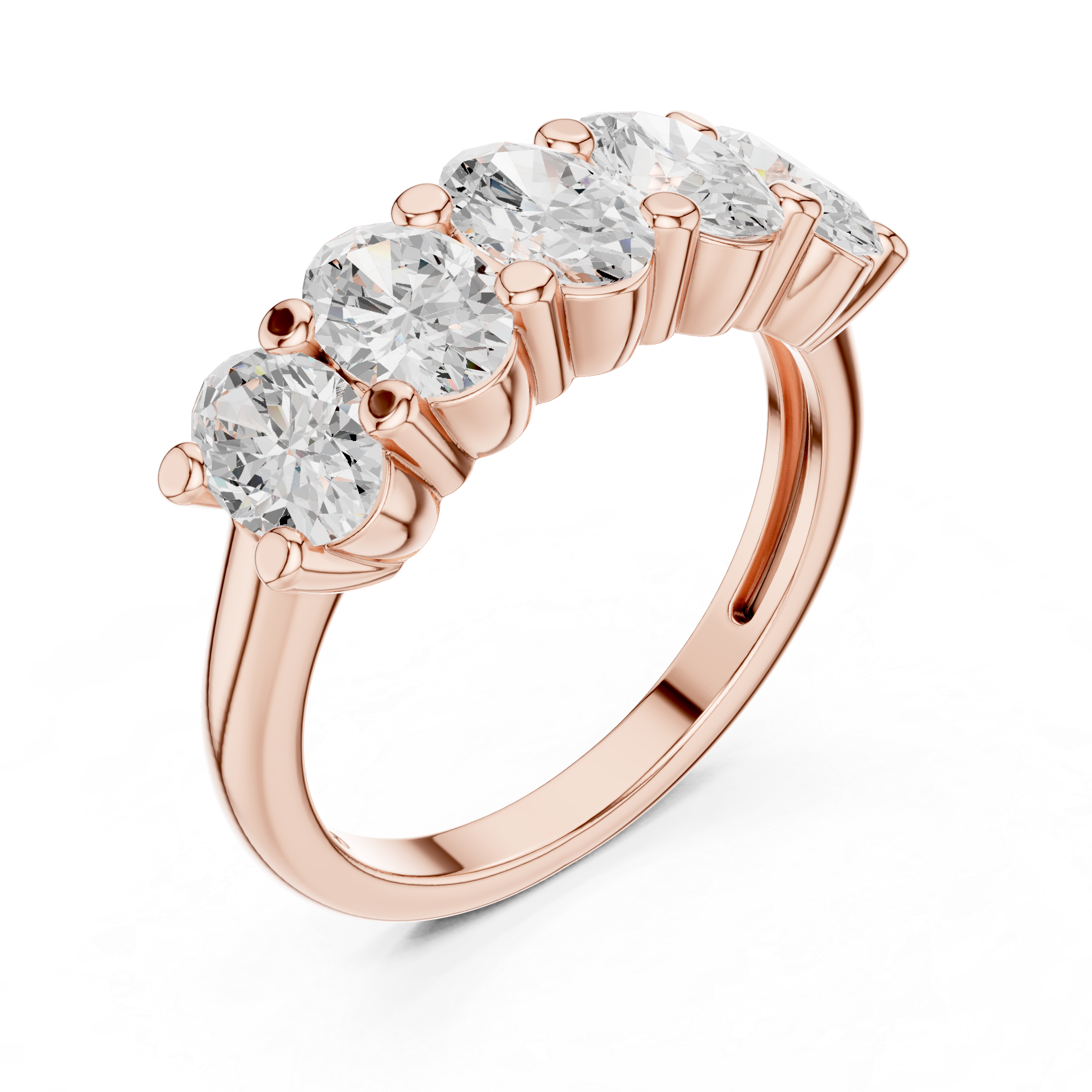 Lab Diamond Wedding Band, oval Brilliant EF/VS Matching Band with Engagement Ring, Stacking Band Gift 14K Gold