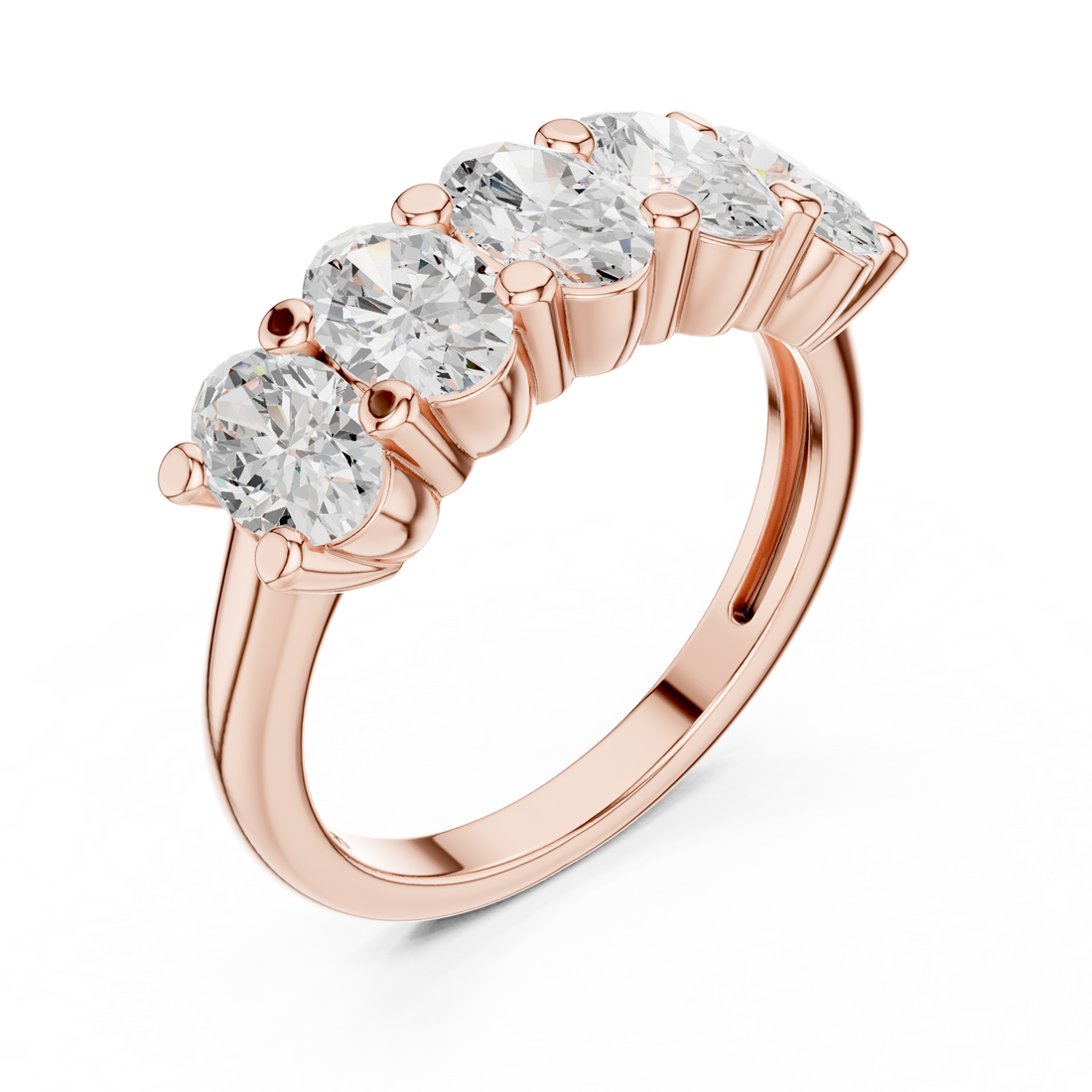 Lab Diamond Wedding Band, oval Brilliant EF/VS Matching Band with Engagement Ring, Stacking Band Gift 14K Gold
