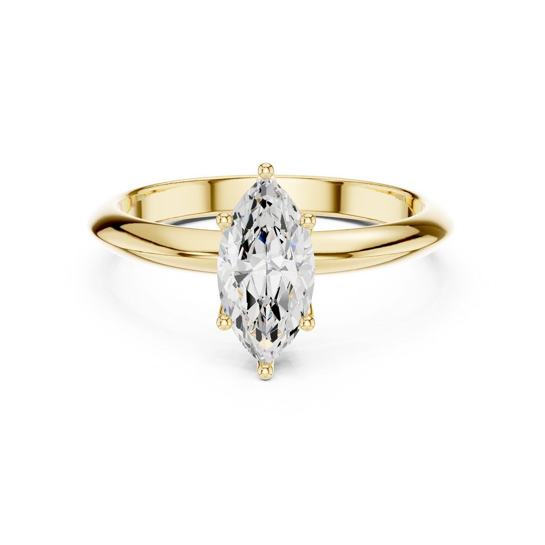 1.00 CTW Marquise Cut EF VS/SI Lab-Grown Diamond Ring Engagement or Wedding Ring for Women in 14K Gold or Platinum, Perfect Anniversary Gift