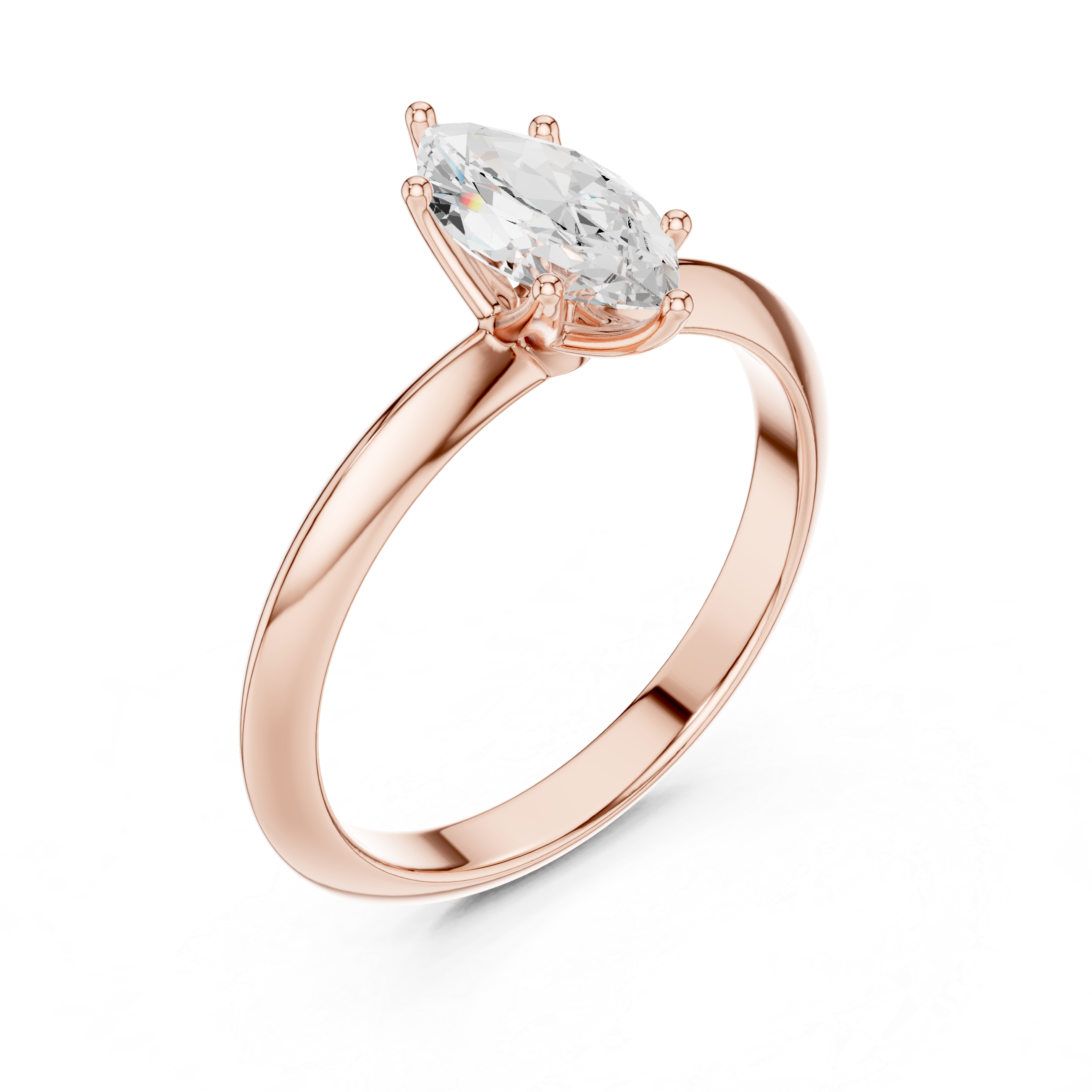 1.00 CTW Marquise Cut EF VS/SI Lab-Grown Diamond Ring Engagement or Wedding Ring for Women in 14K Gold or Platinum, Perfect Anniversary Gift