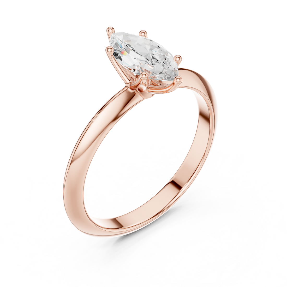 1.00 CTW Marquise Cut EF VS/SI Lab-Grown Diamond Ring Engagement or Wedding Ring for Women in 14K Gold or Platinum, Perfect Anniversary Gift